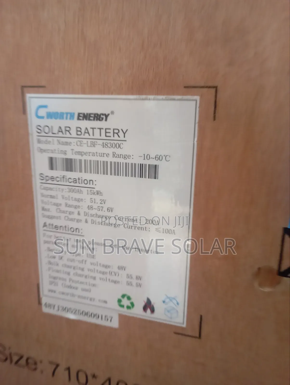 15kwh 51.2v Cworth Lithium Battery Available Stock