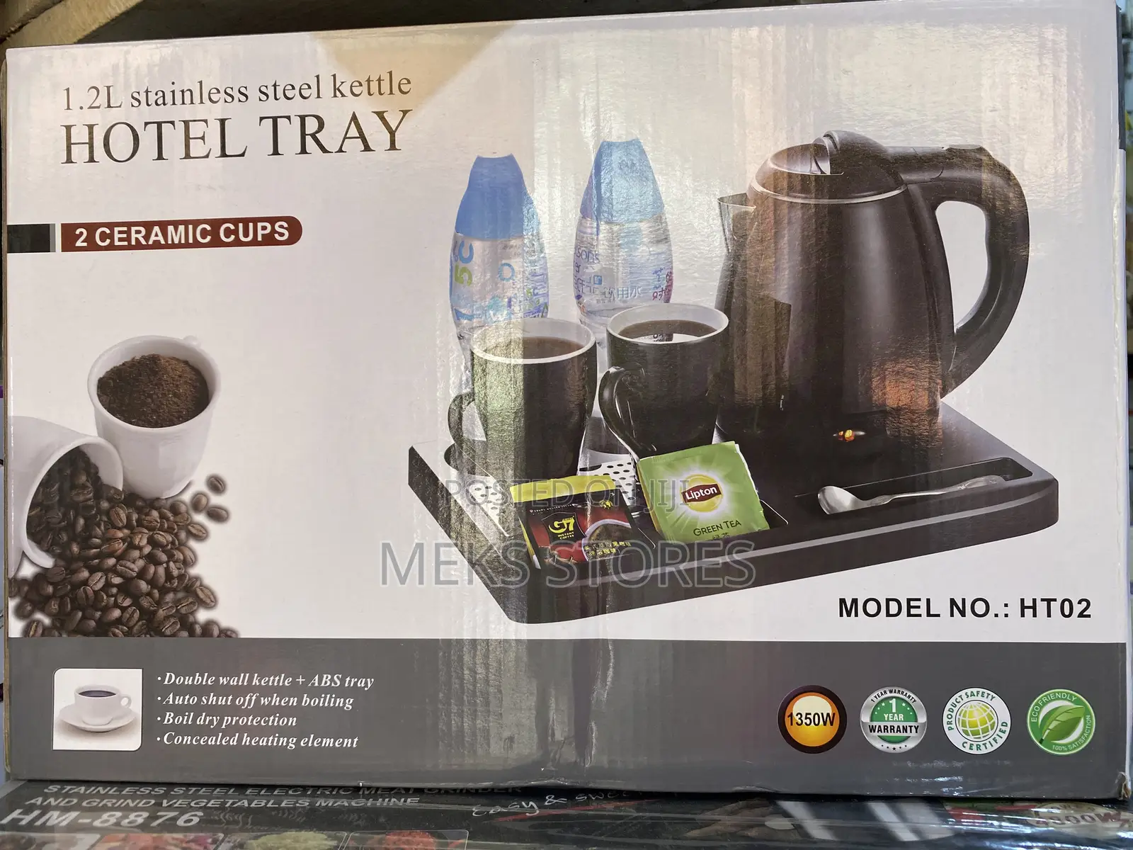 1.2liter Stainless Steel Kettle Hotel Tray