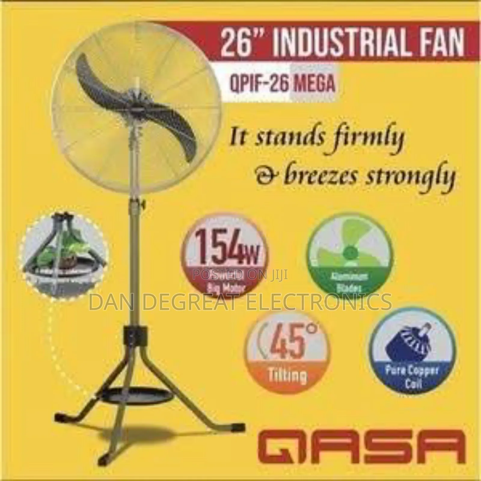 Qasa 26" Industrial Standing Fan ( Mega)