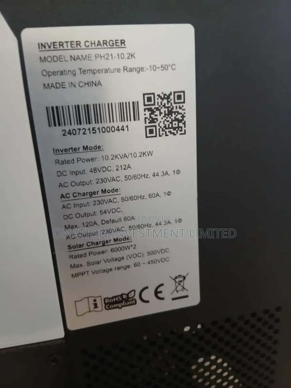 10.2kva 48v Ske Hybrid Inverter — Reliable Solar Backup