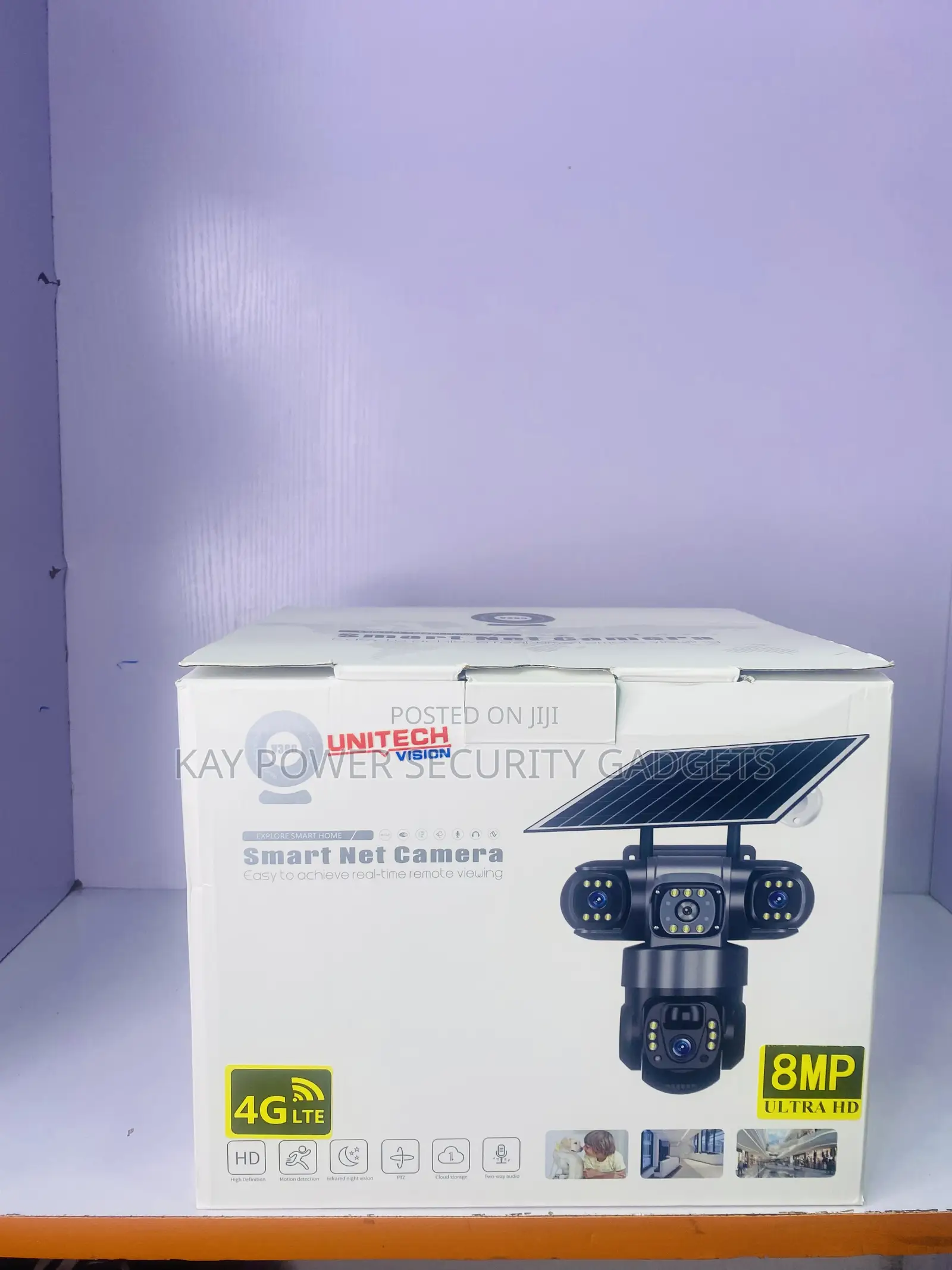 4g V380 Triple Lens Solar Camera