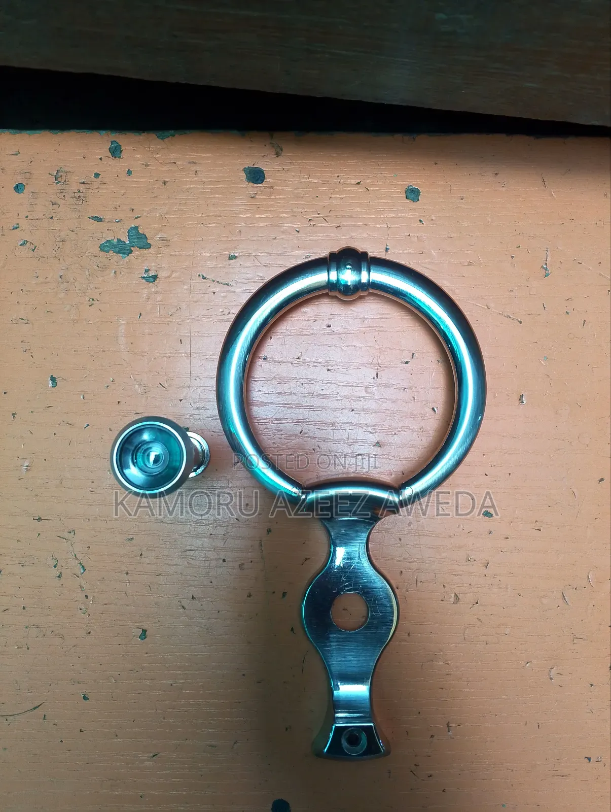 Door Knocker With Door Viewer Black