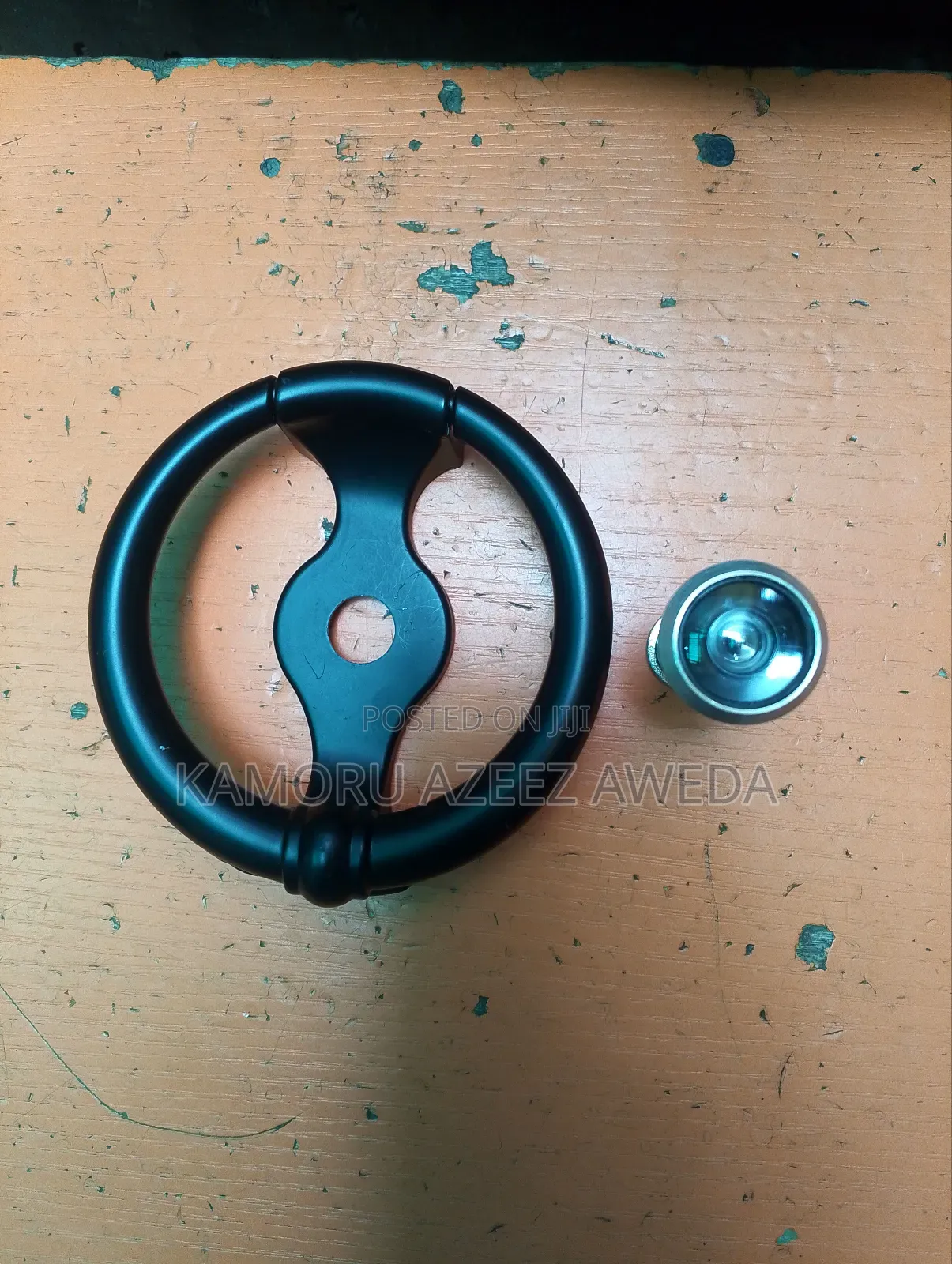 Door Knocker With Door Viewer Black