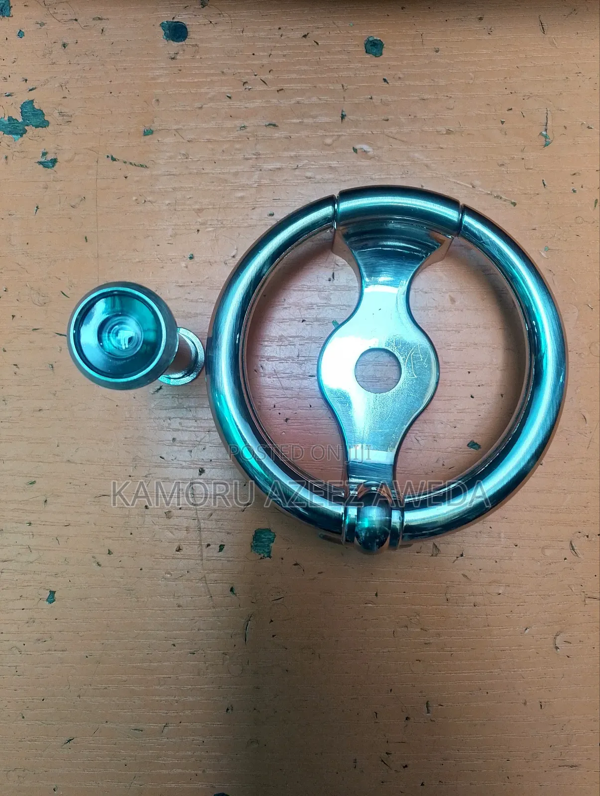 Door Knocker With Door Viewer Black