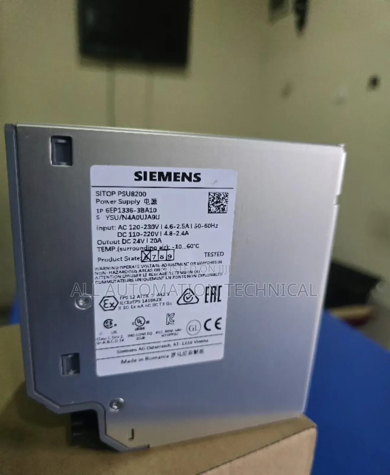 Siemens Sitop Psu8200/1acdc/24vdc/20a | 6ep1336-3ba10