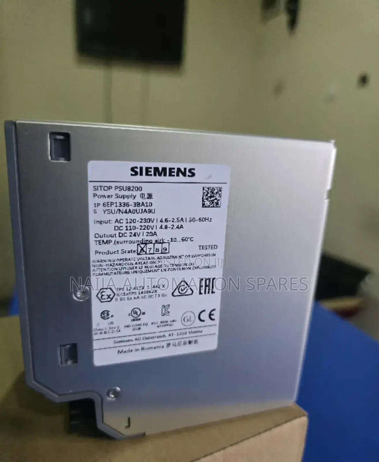Siemens Sitop Psu8200/1acdc/24vdc/20a | 6ep1336-3ba10