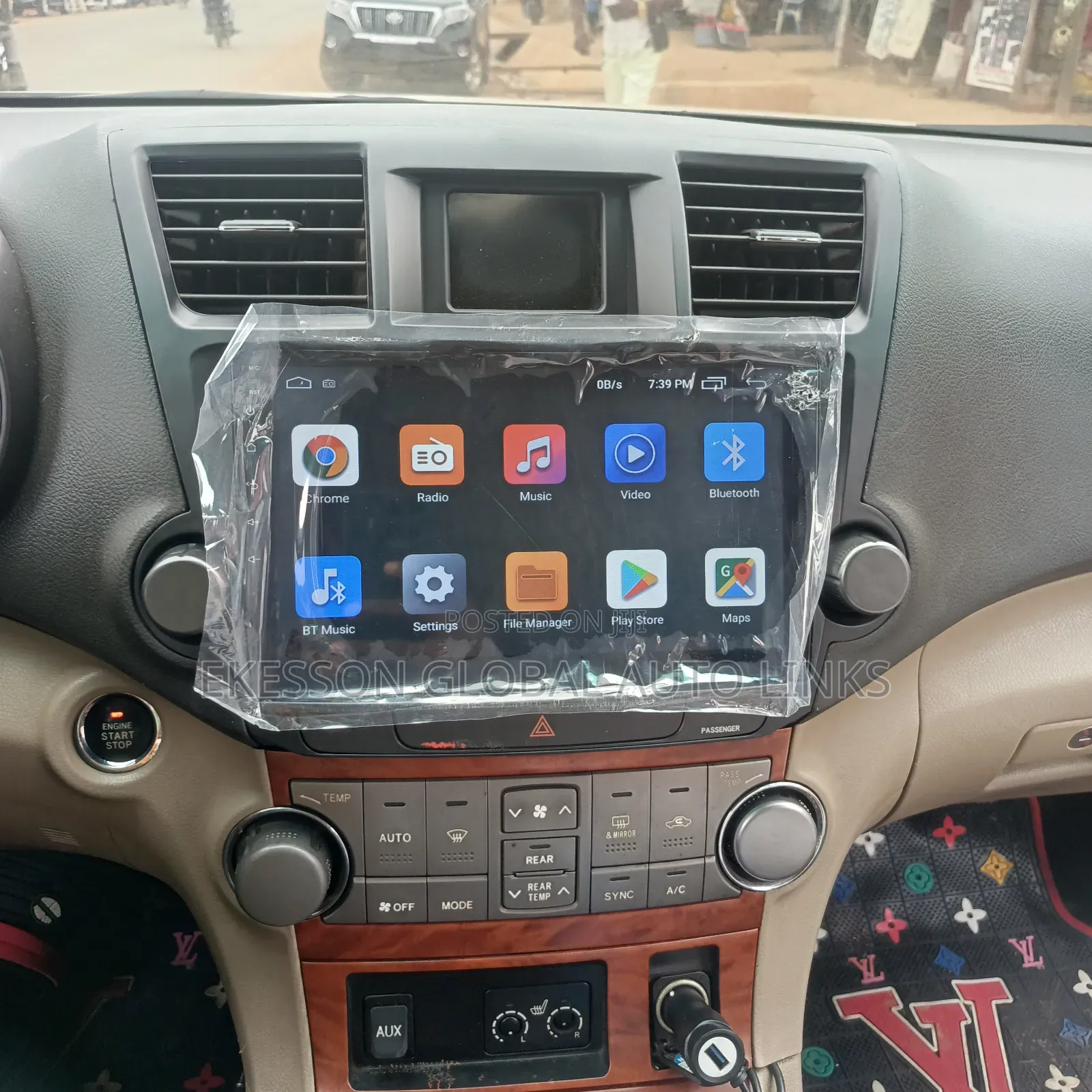 Android Screen for Toyota Highlander 2008-2012 Model With Rear Camera