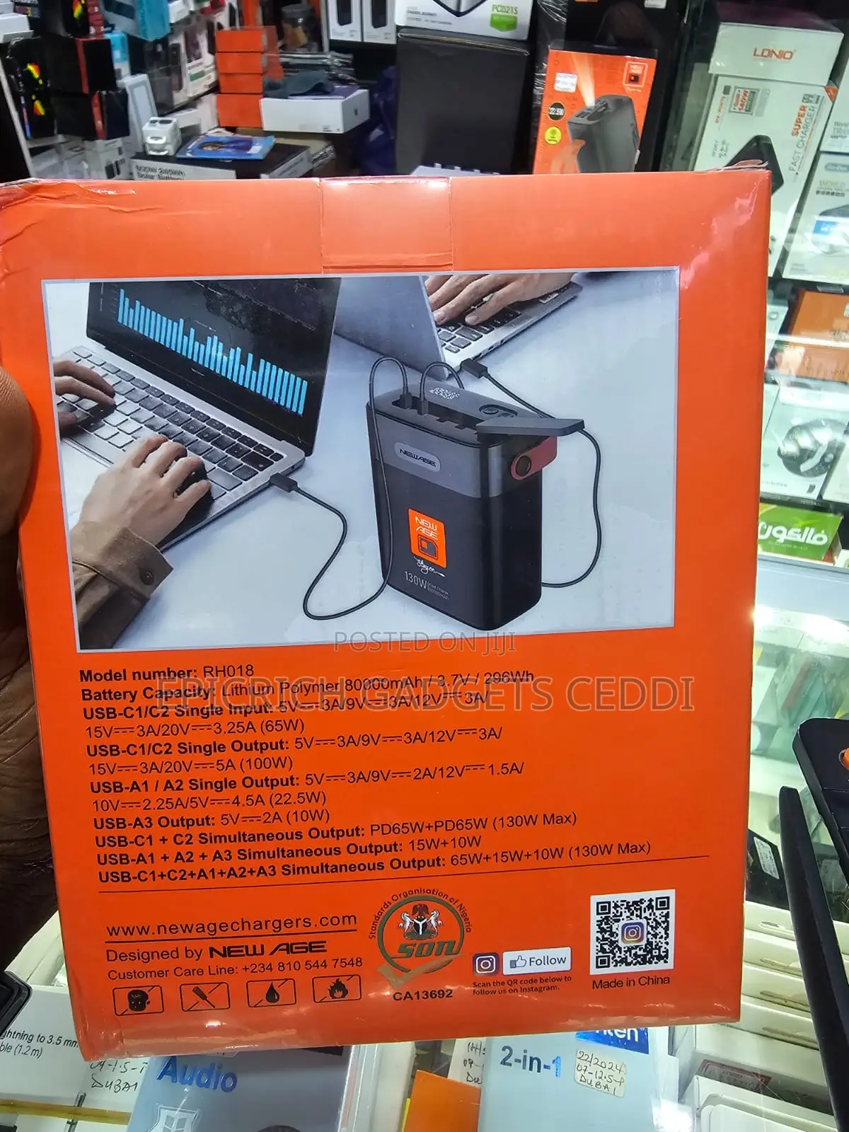 Newage Laptop Powerbank 130w 80,000mah