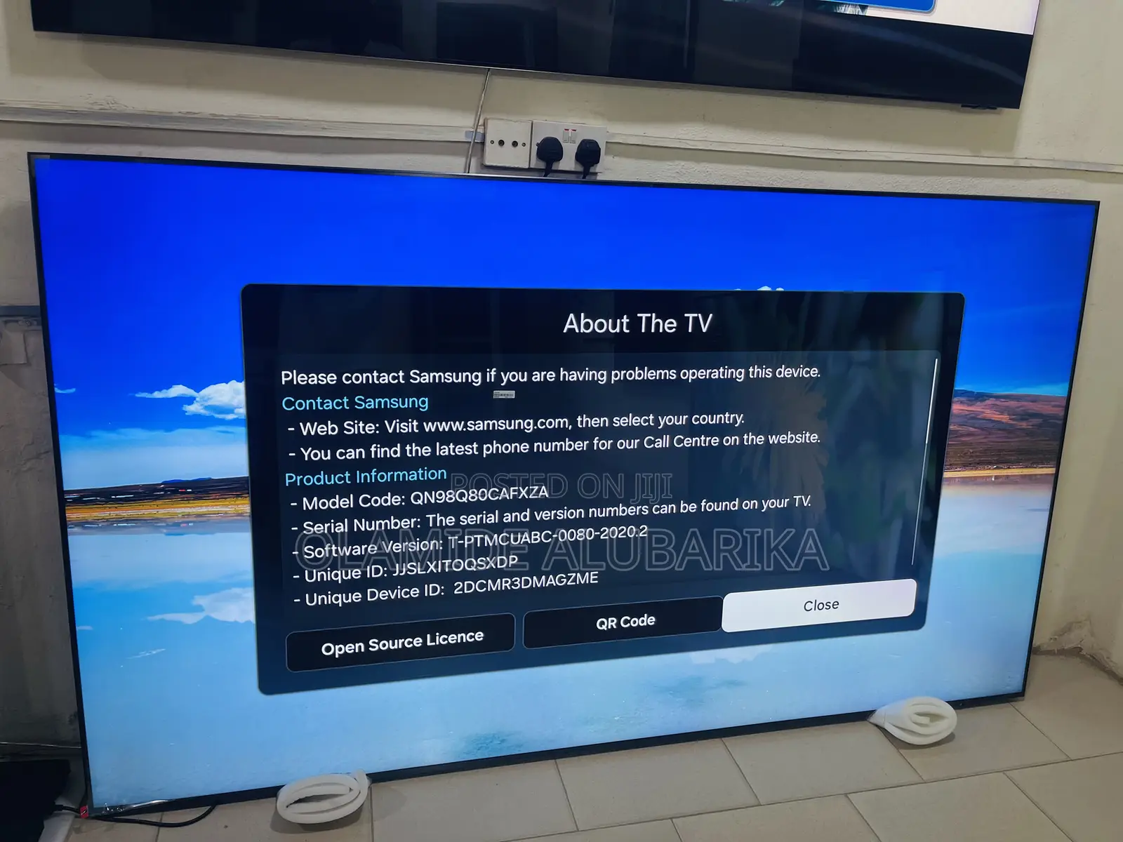 Samsung Qled 98” Q80c Quantum Dot Processor Frameless Smart Tv 2023