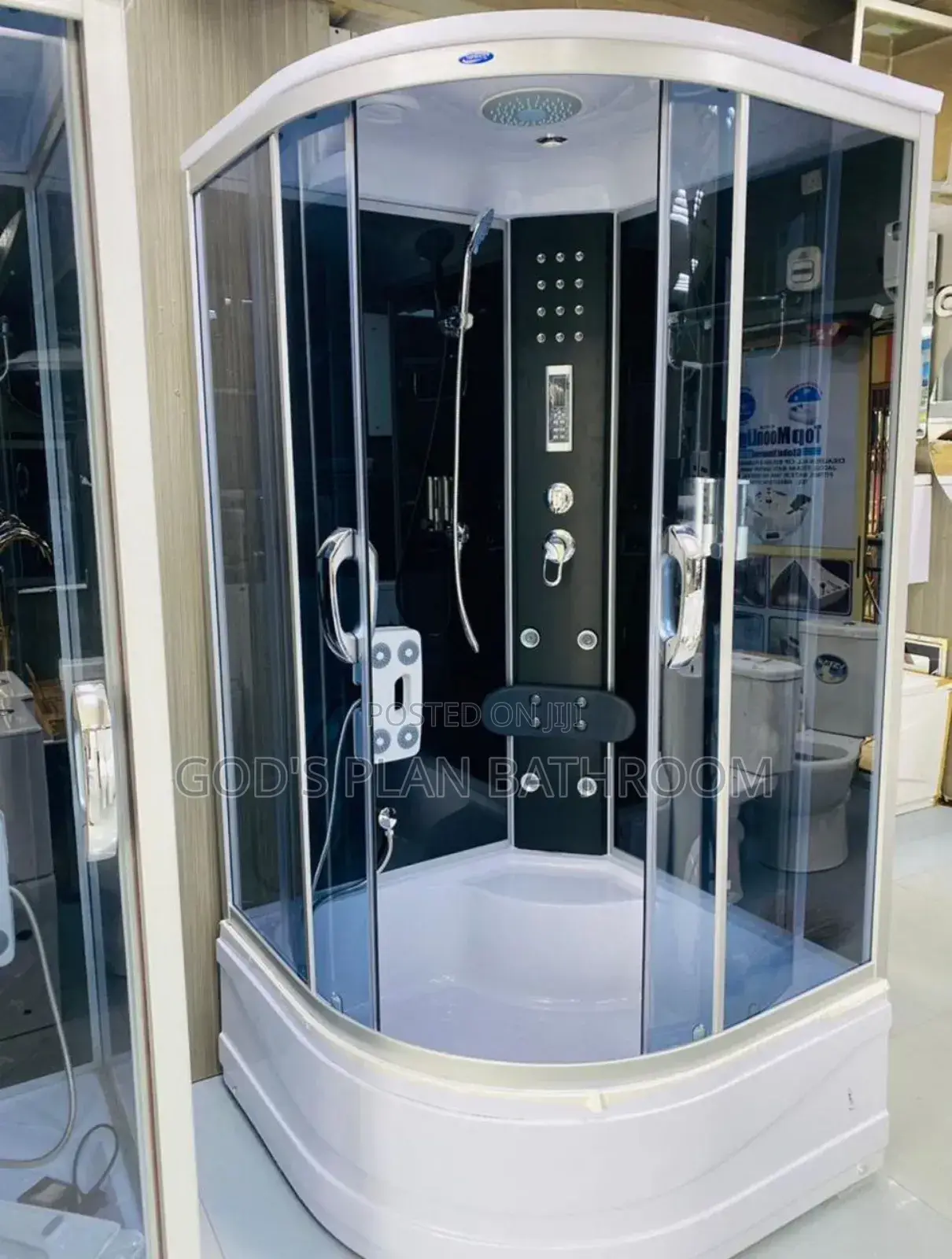 100×100 Shower Room With Steam High Base