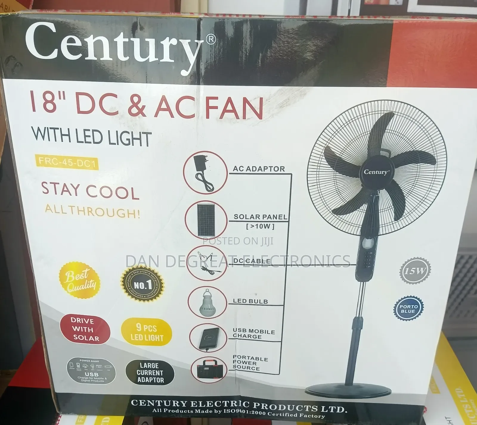 Century 18" Dc Ac Standing Fan