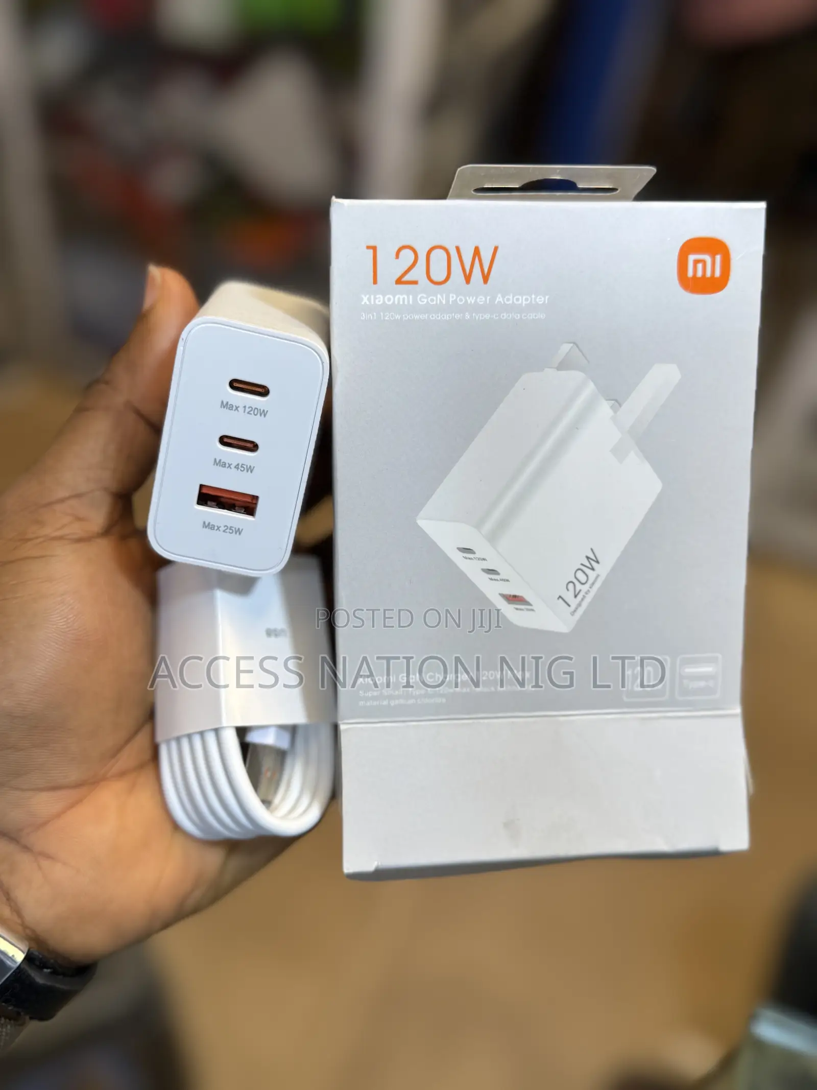 120w Gan Power Adapter 3in1 120w Power Adapter & Type C Data Cable