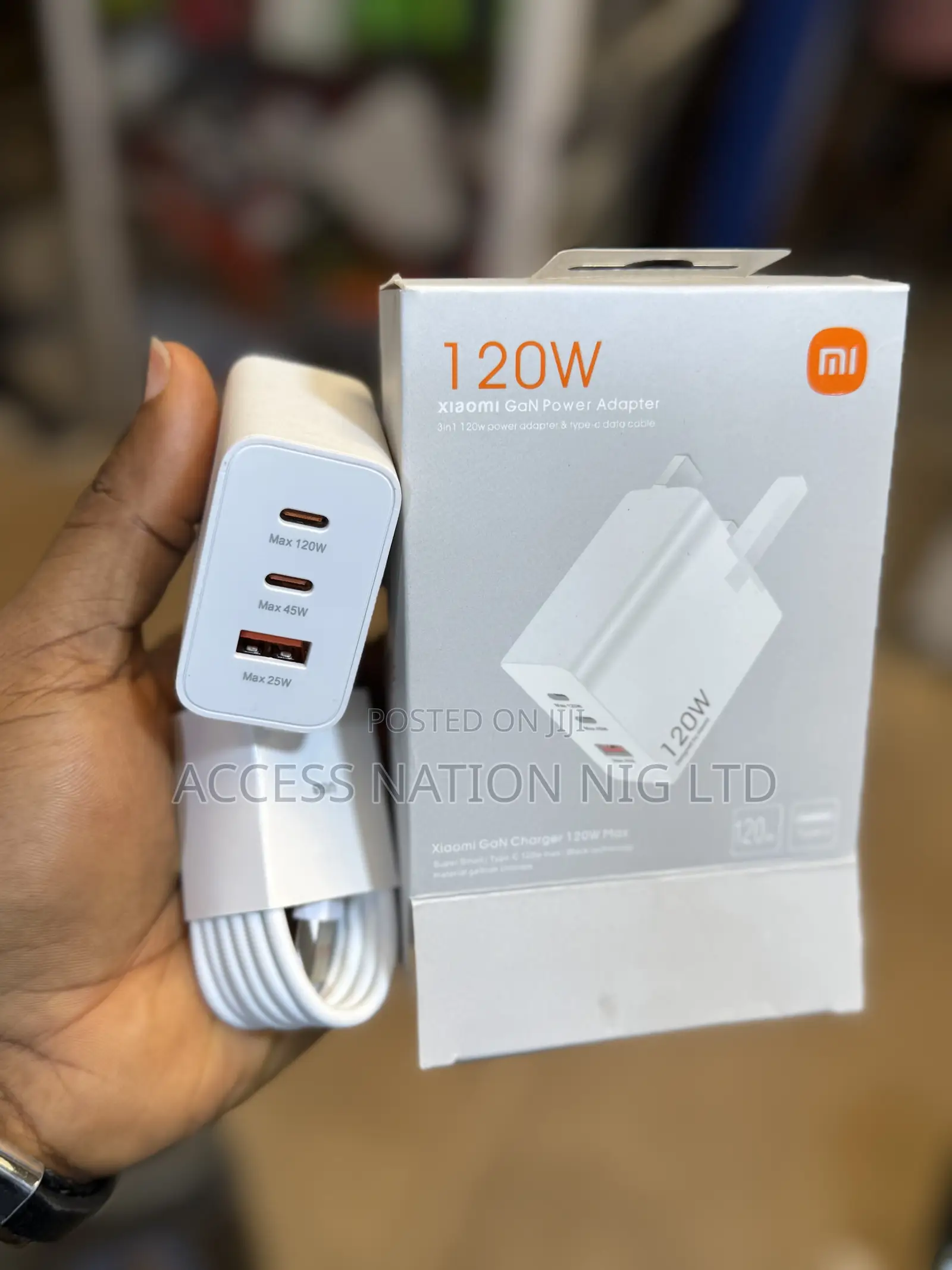 120w Gan Power Adapter 3in1 120w Power Adapter & Type C Data Cable