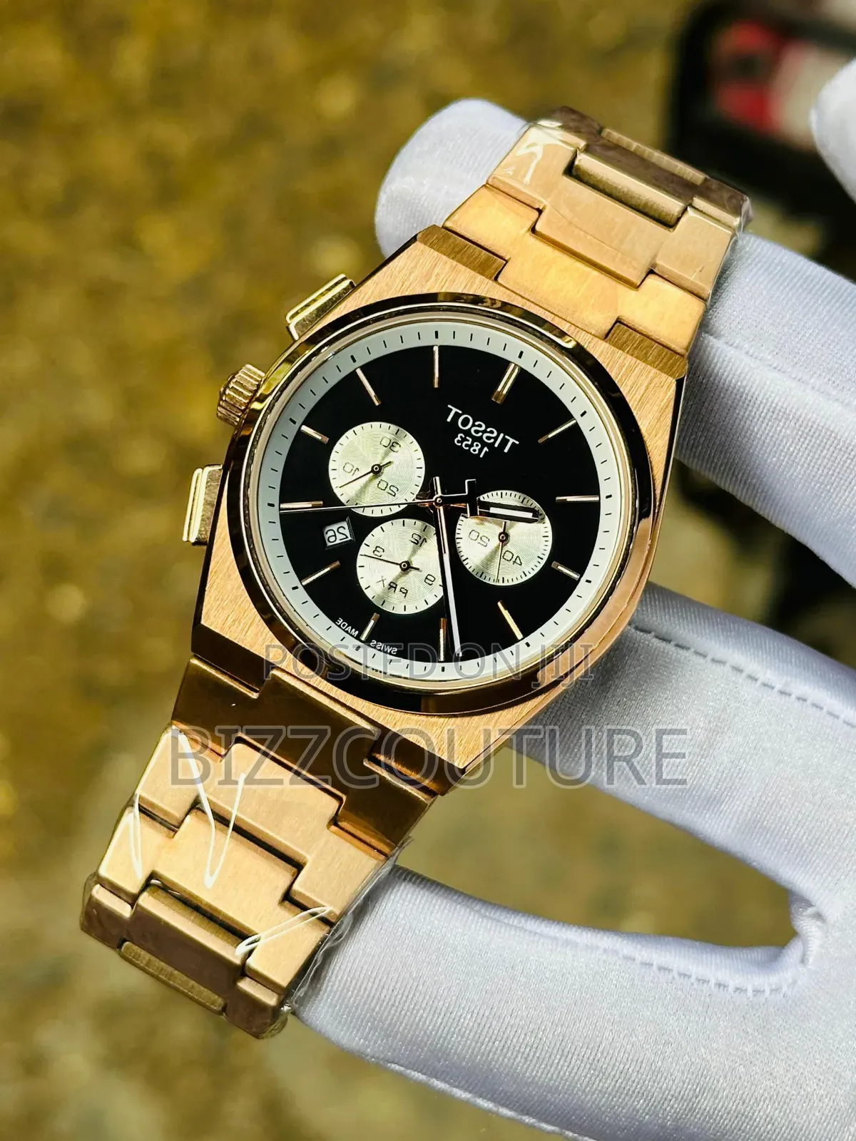 Original Omega Gold Stainless Steel, Chronograph Quartz Watch