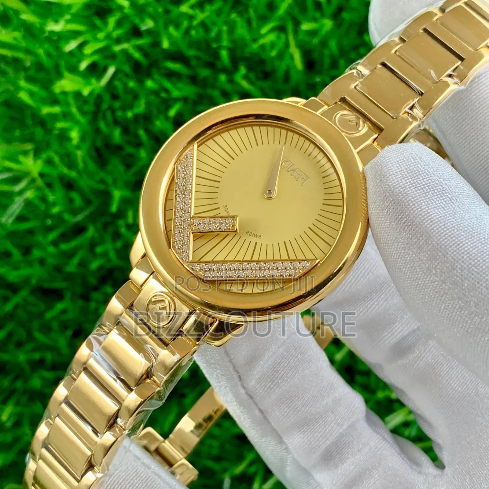 Original Fendi Gold Stainless Steel, Quartz Watch