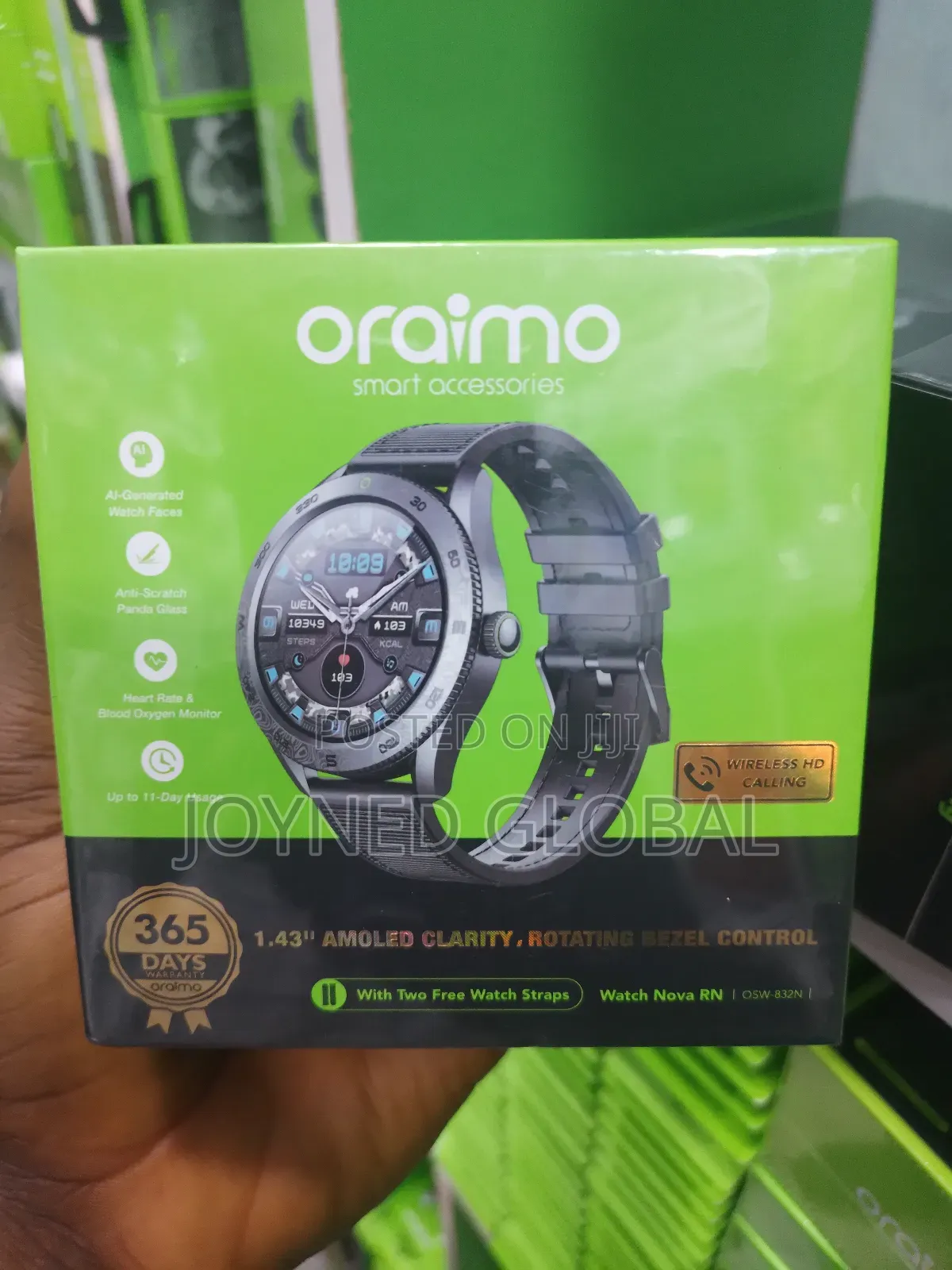 Oraimo Nova Rn Smartwatch With Bluetooth Call, Antiscratch, Music Play