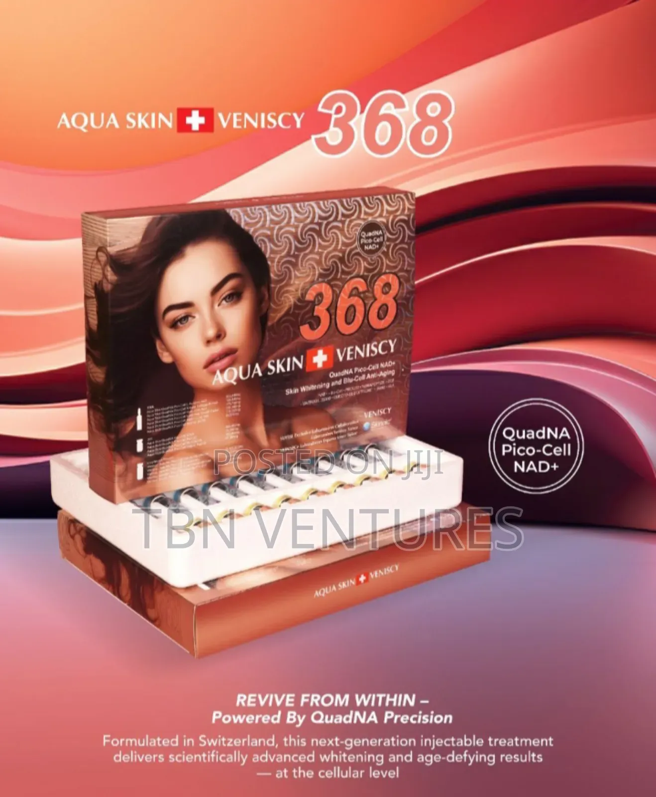 Aqua Skin Veniscy 368 With Nad+ Whitening Anti-Aging Glutathione Iv