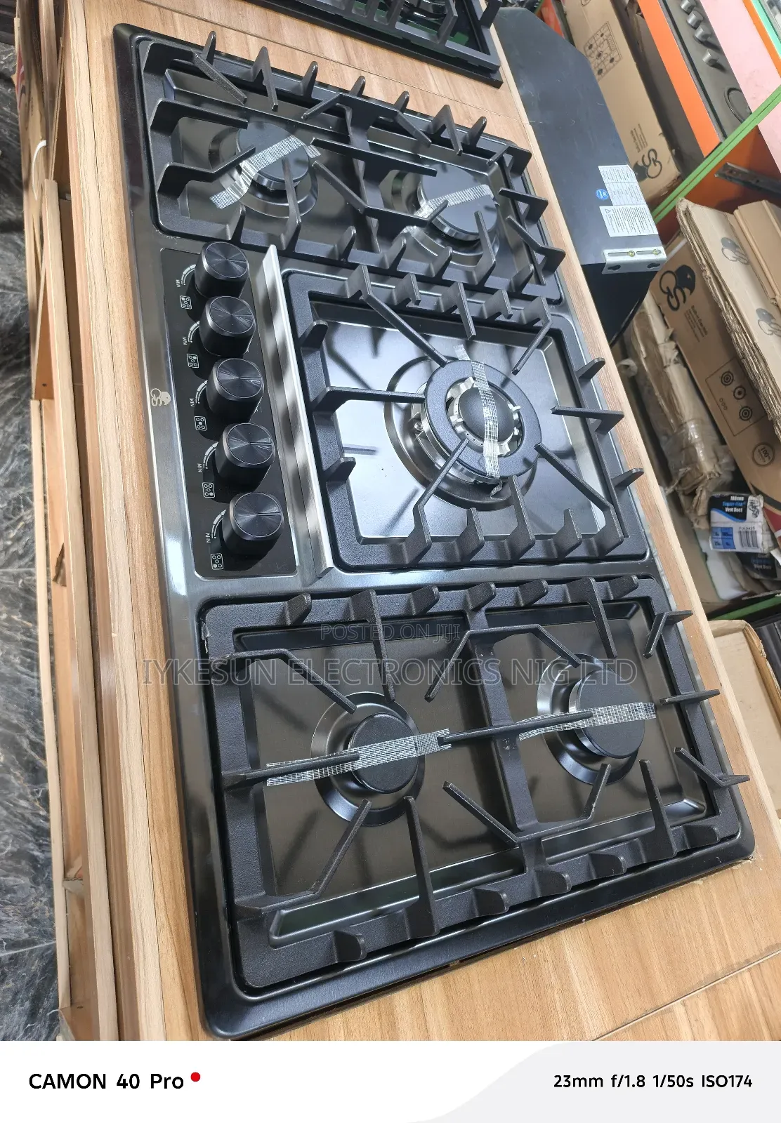 Original Quality Gs 60x90cm Inbuilt Black Stainless Steel Gas Cooker