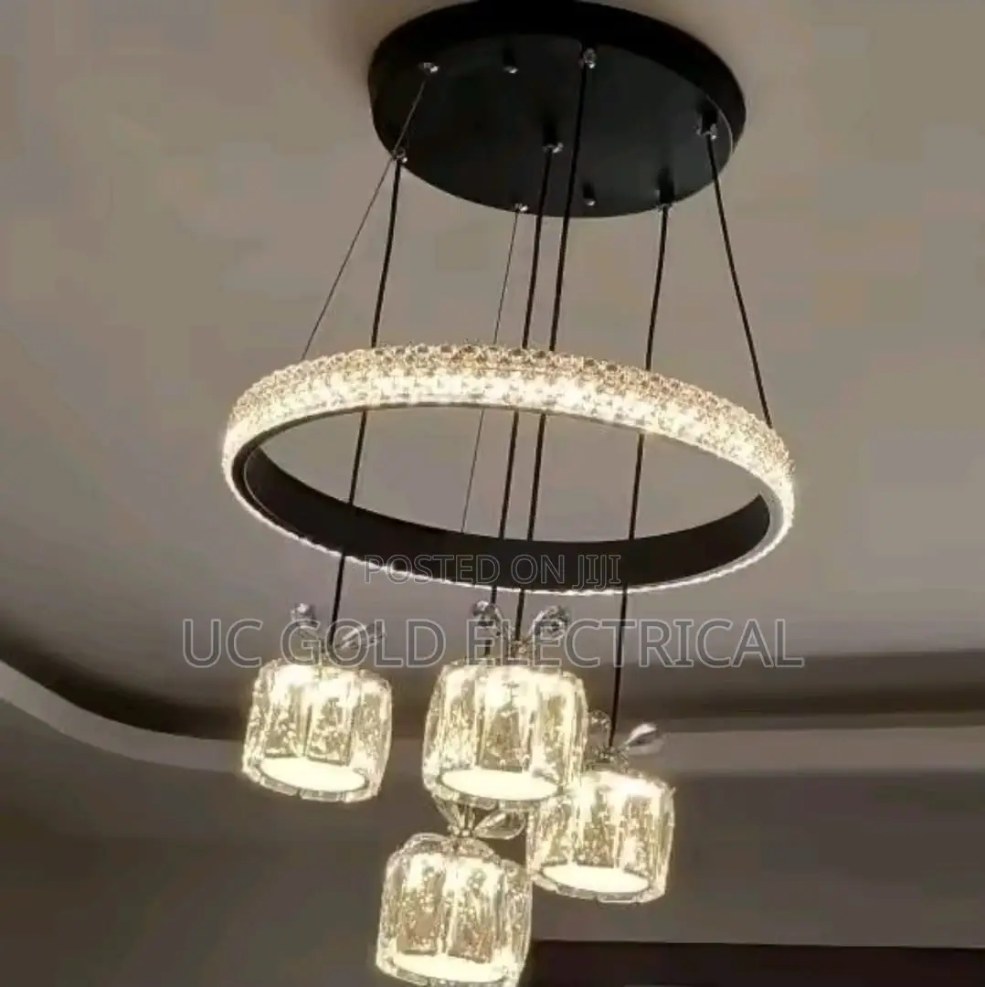 New Restaurant Chandelier Light Luxury Simple Four Crystal Lamp Creat