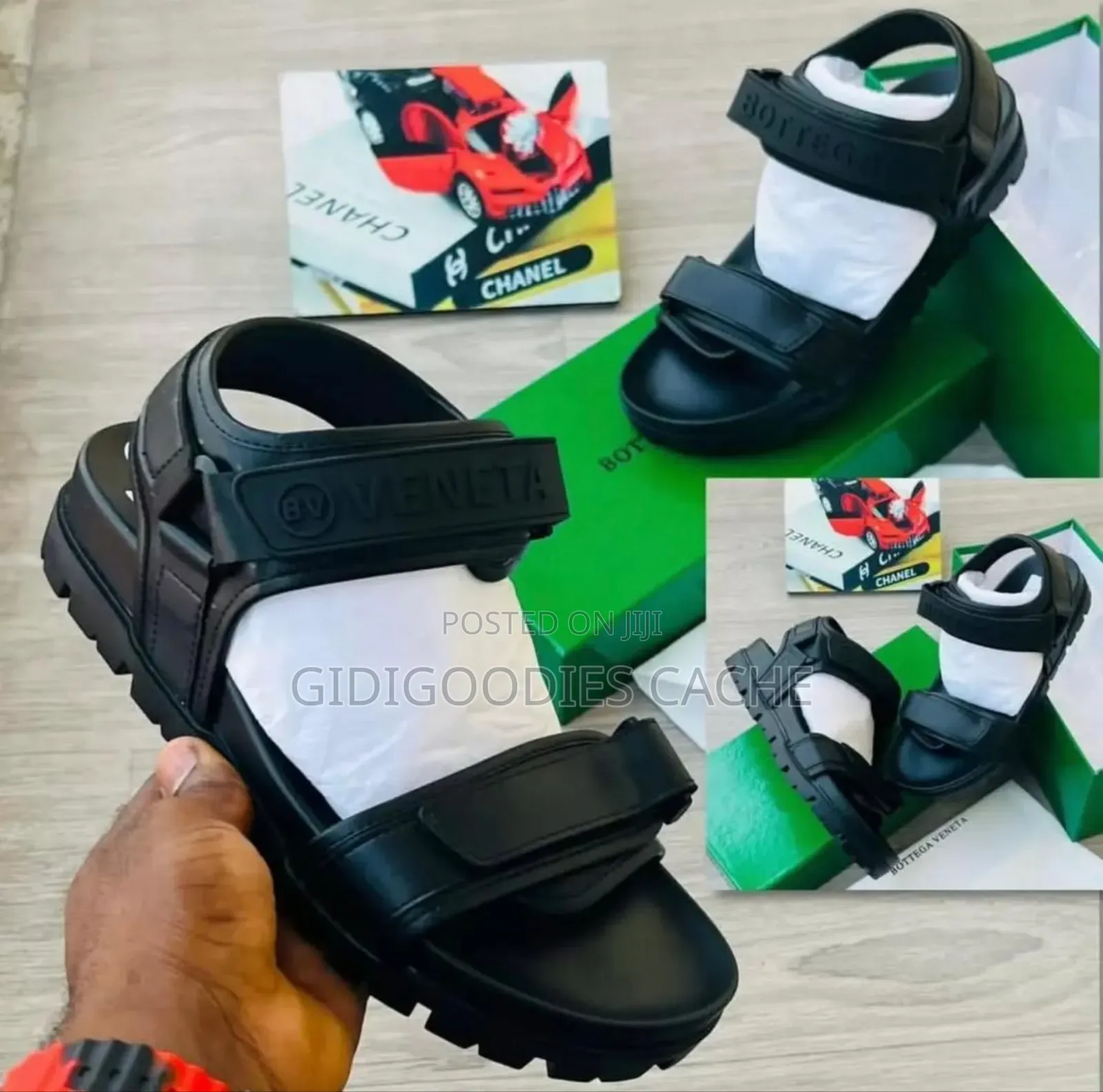 Bottega Luxury Velcro Sandals