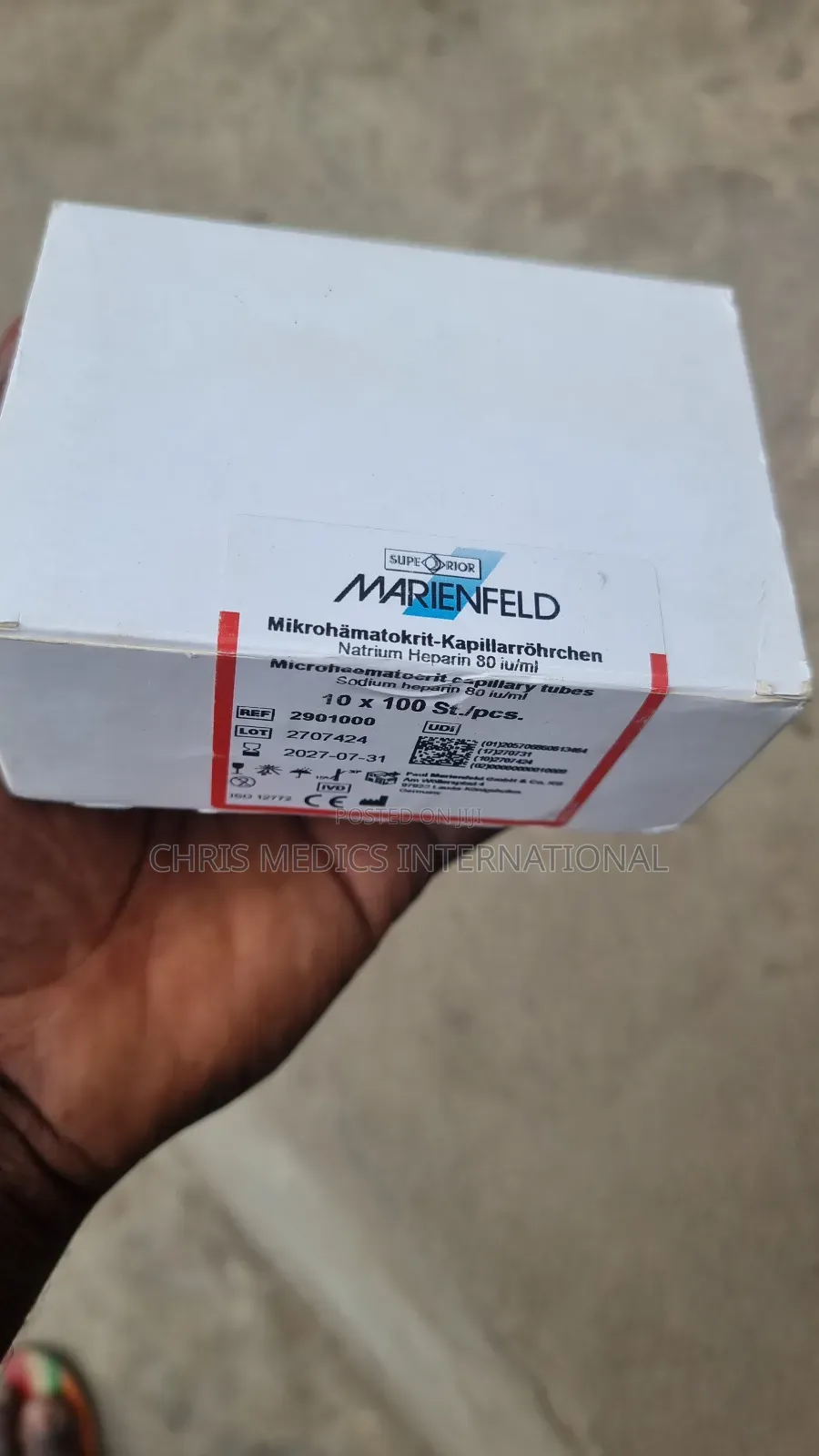 Marienfeld Heparinized Capillary Tube