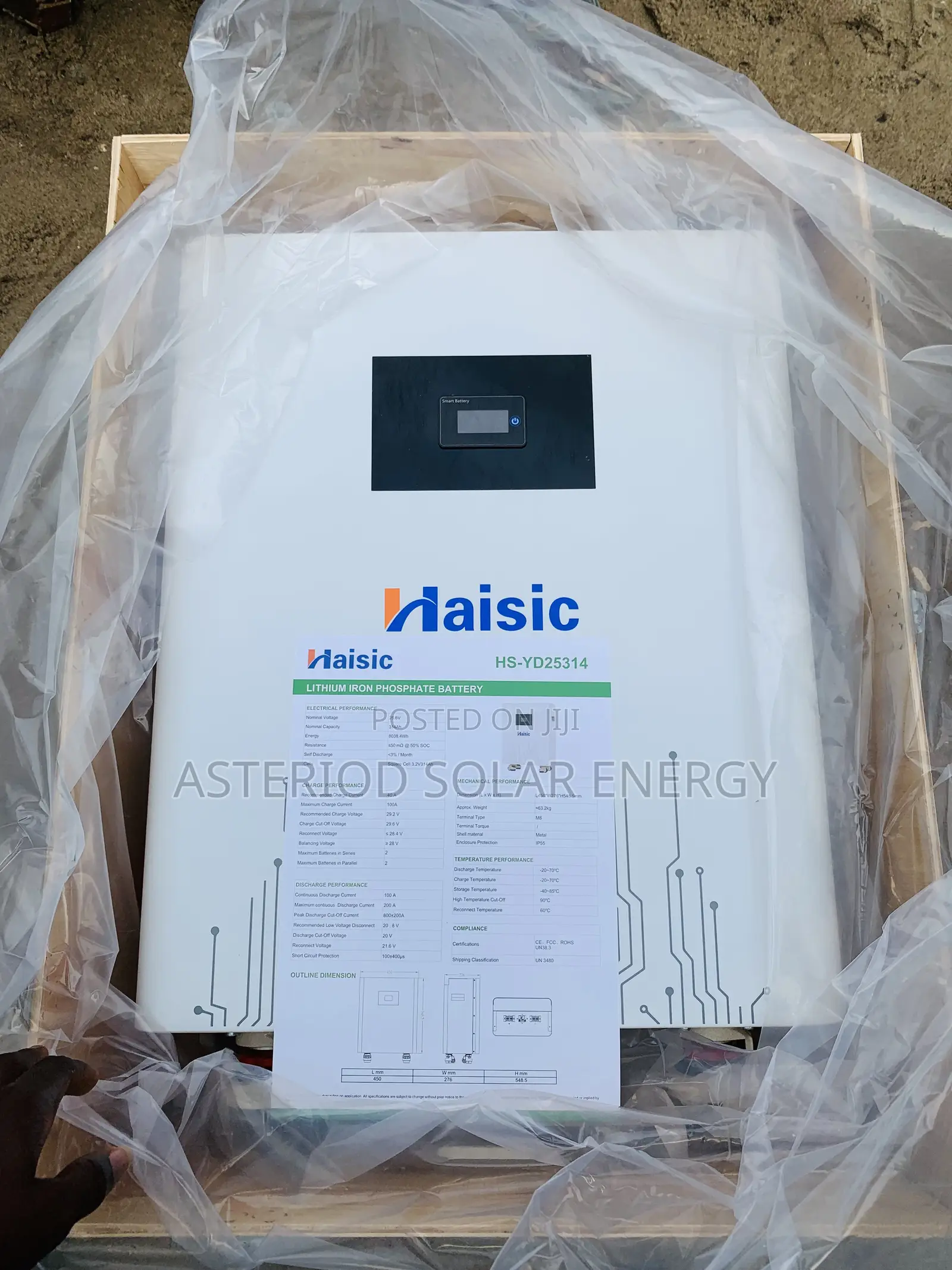 8kwh 24volts Haisic Lithium Battery