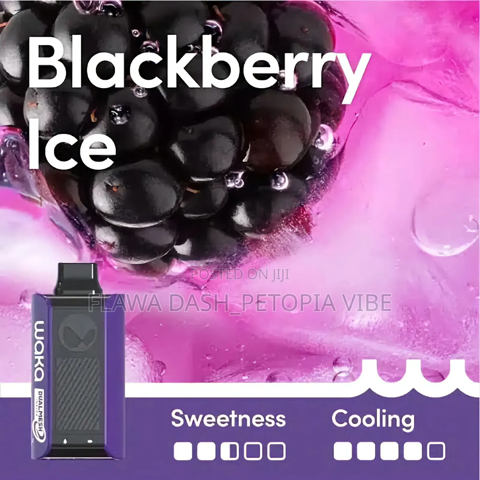 Waka Sopro 10000puffs Rechargeable Vape Device Blackberry Ice Flavour