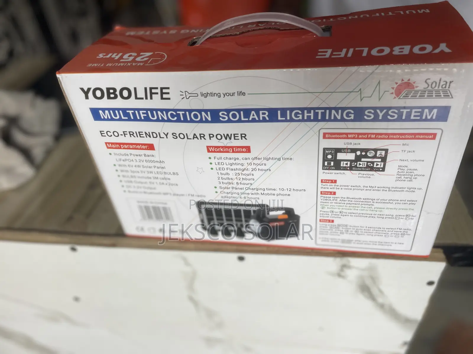 Yobo Life Solar Kit System For Charging And Lighting 25hrs