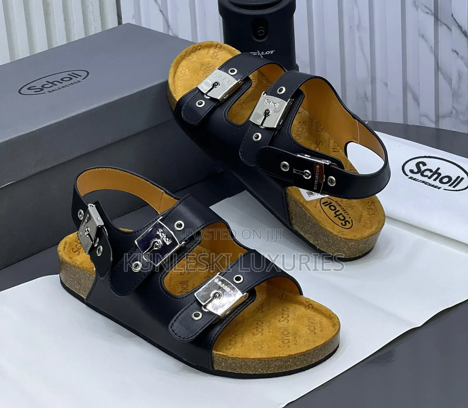 Original Origin Scholl Luxury Leather Sandals for Men