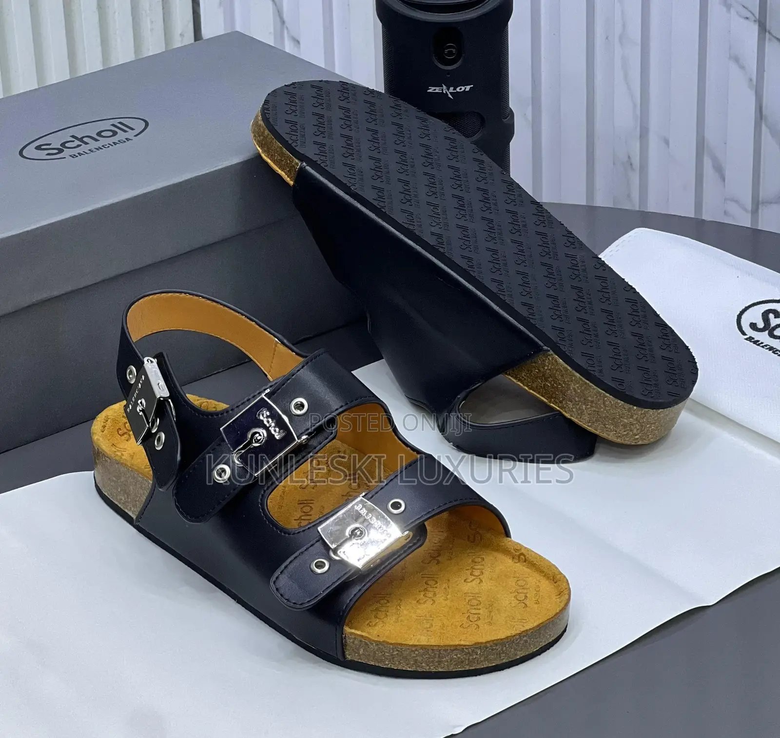 Original Origin Scholl Luxury Leather Sandals for Men