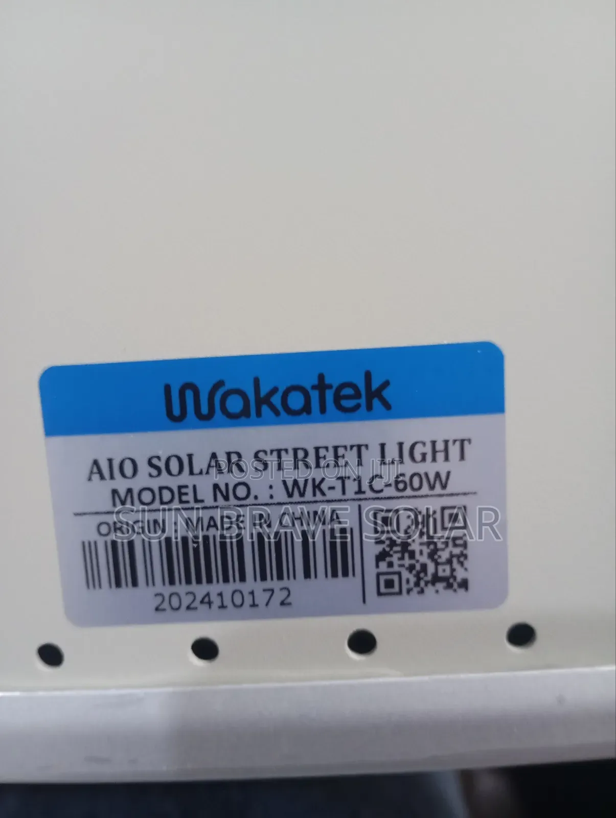 Wakatek Solar Street Light All-in-one 60w Available In Stock