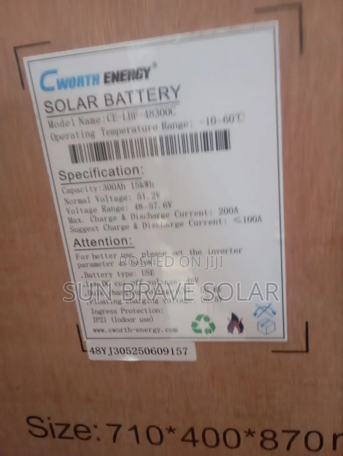 15kwh 48v Cworth Lithium Ion Battery Very Much Available