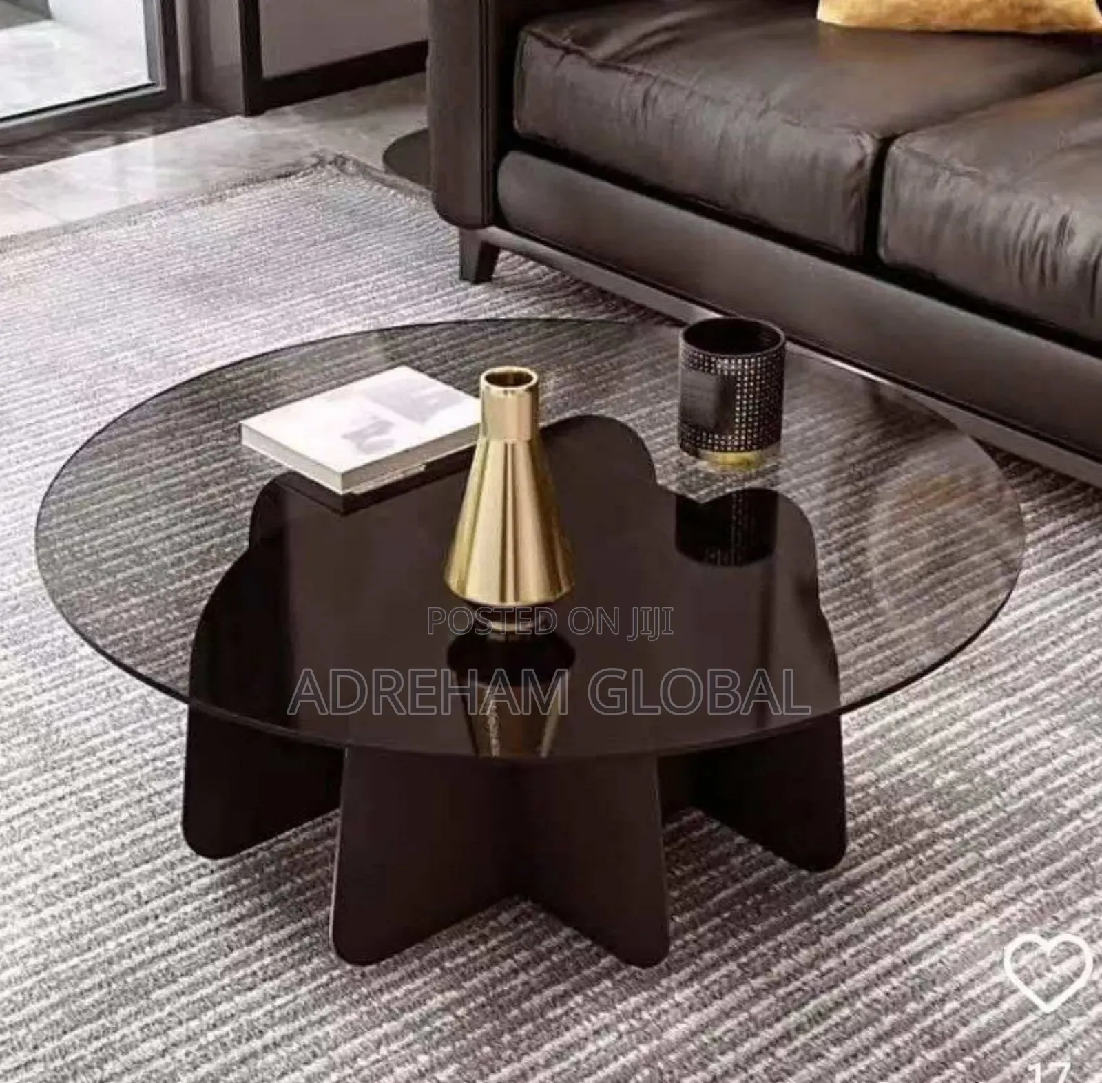 Living Room Light Luxury High Resistant Tempered Glass Coffee Table