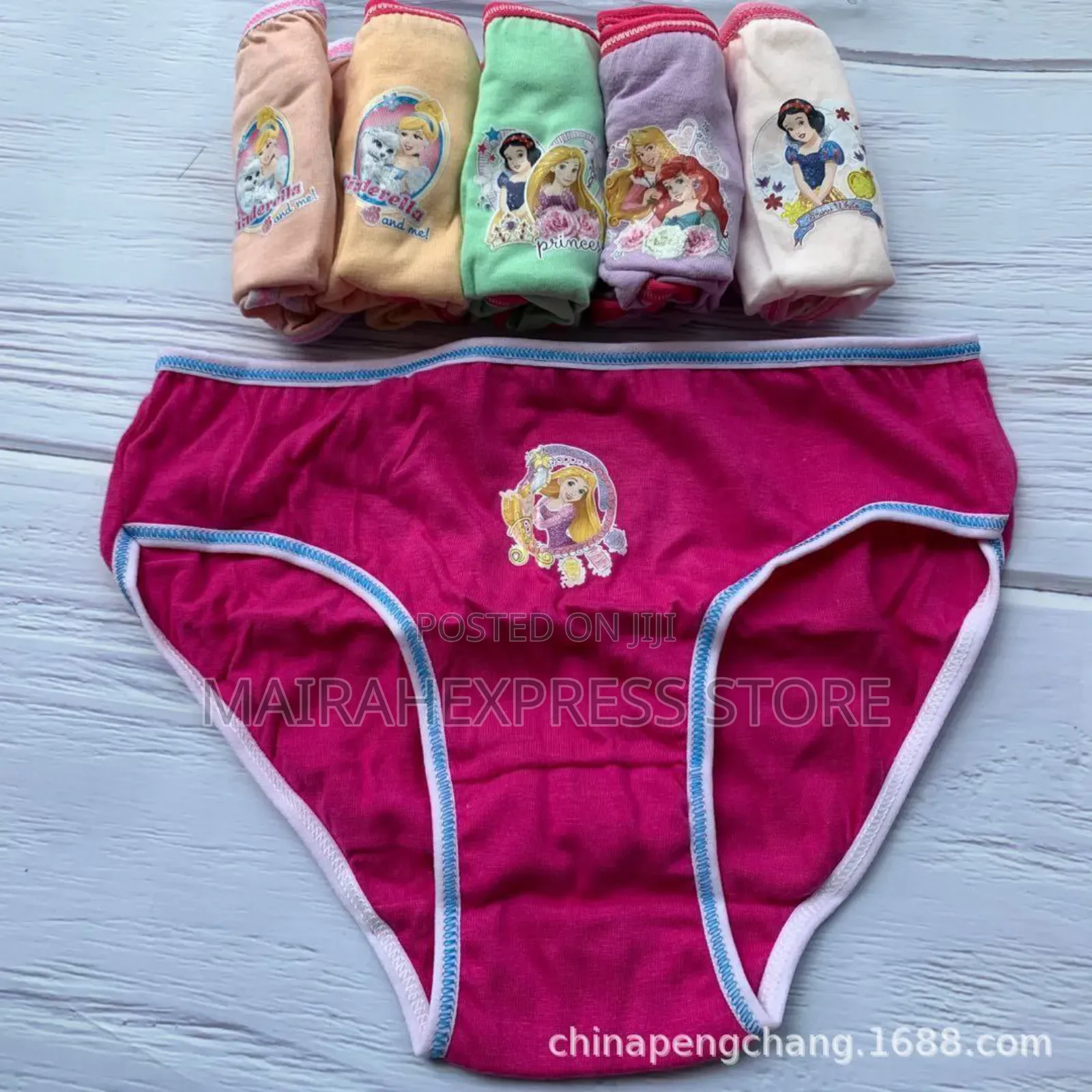 6in1 Girls Character Pant Set. 100% Pure Cotton. (1lv22n1)