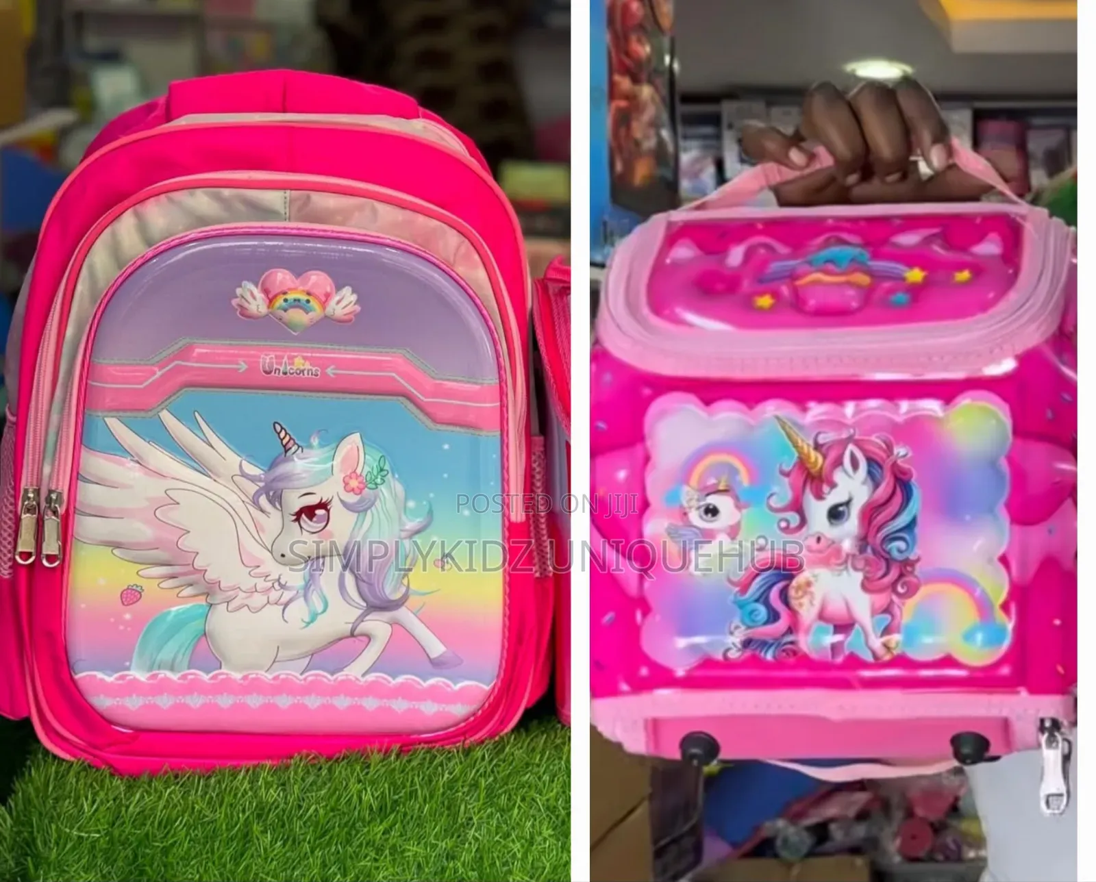 Unicorn Character School Bag With Matching Lunch Bag