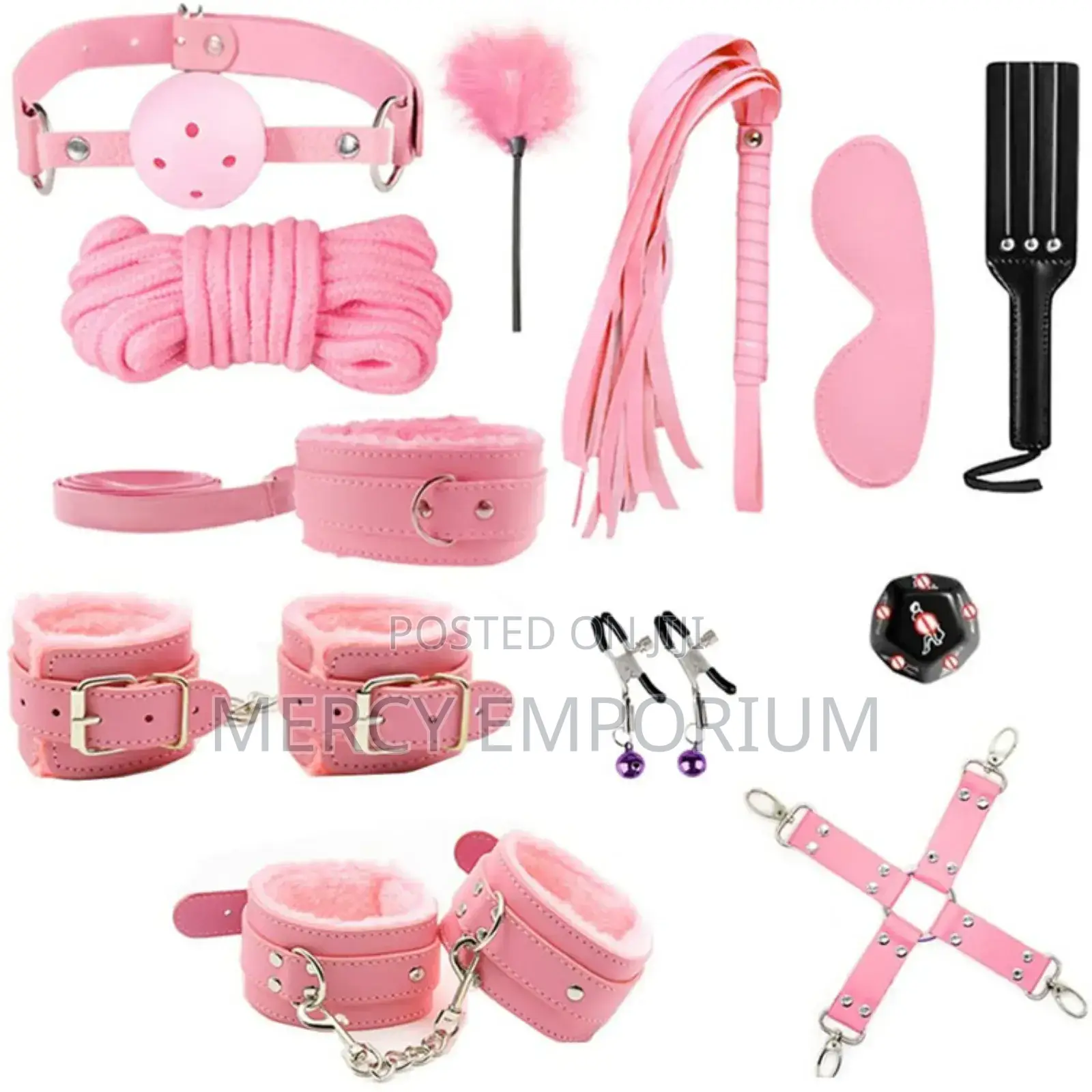 12 Pieces BDSM Fetish Pleasure Kit for Couples