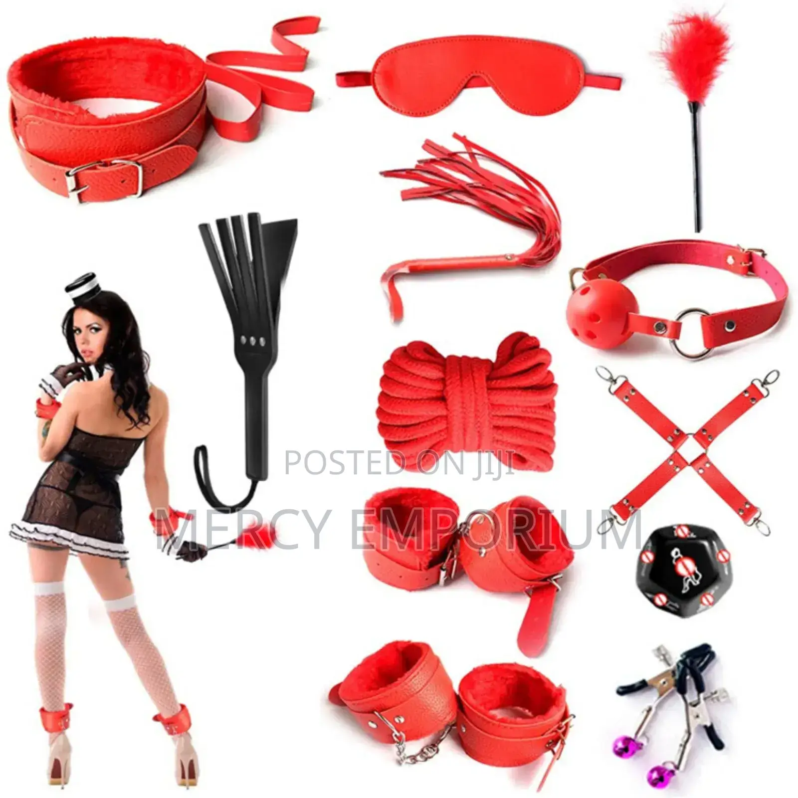 12 Pieces BDSM Fetish Pleasure Kit for Couples