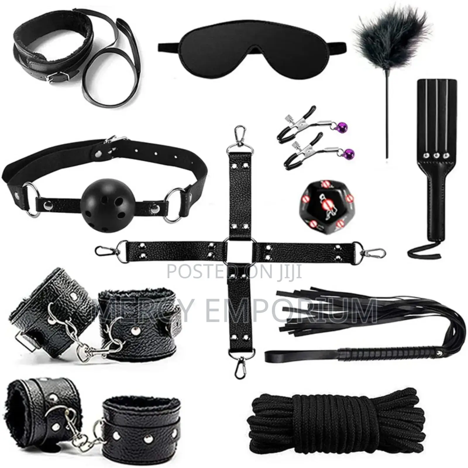 12 Pieces BDSM Fetish Pleasure Kit for Couples