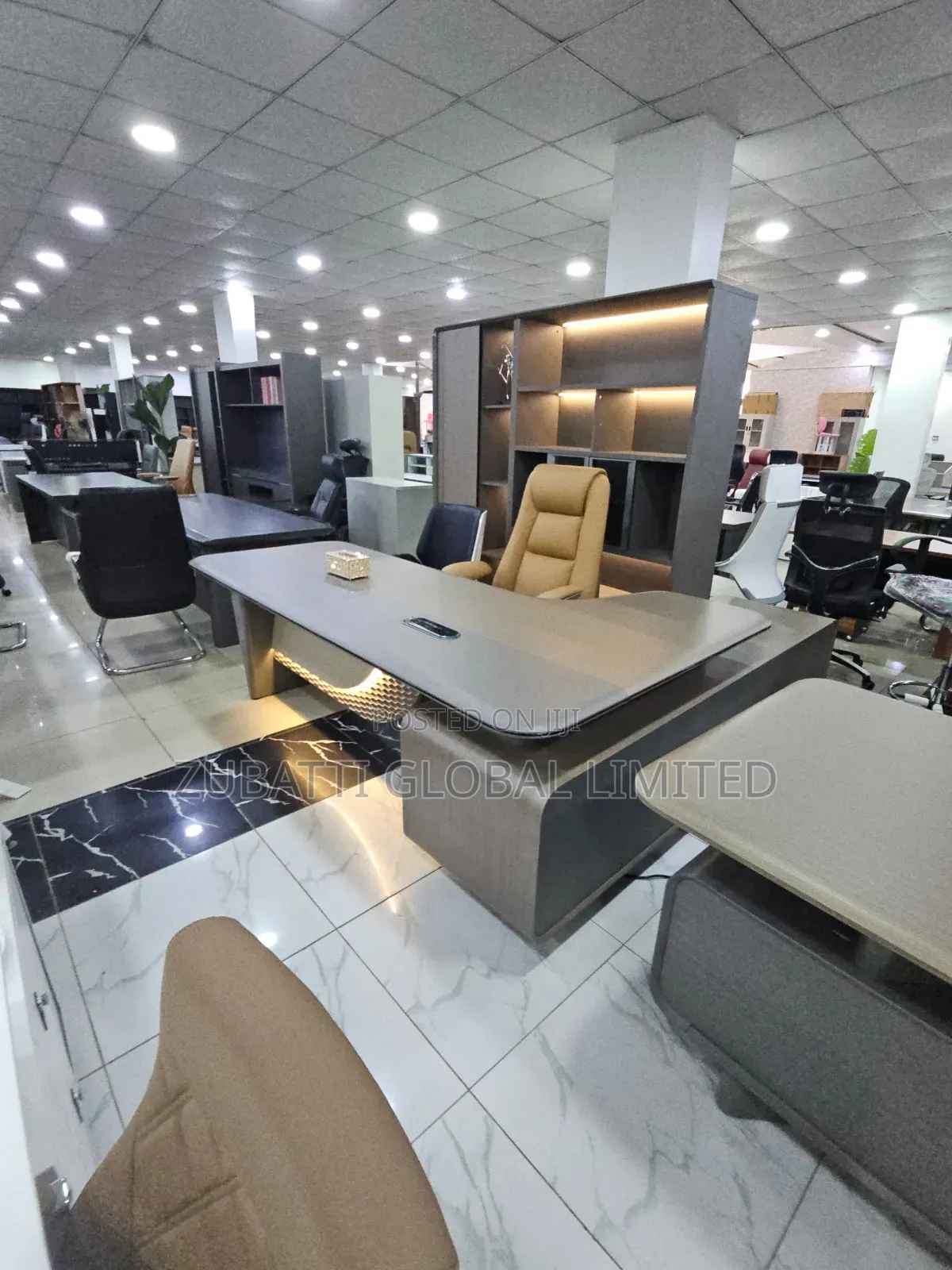 2.4 Metres Executive Office Table With Led Lights and Charging Pot
