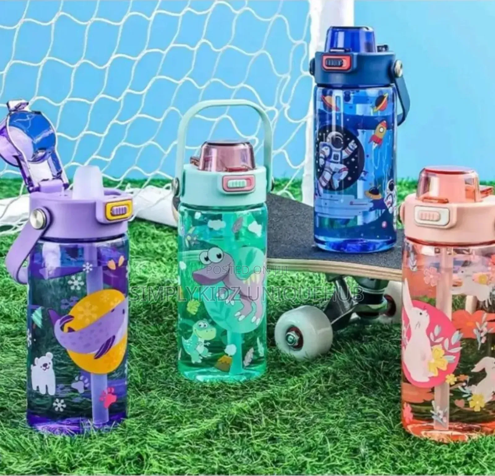 600ml Children Cartoon Animal Water Bottle Cup With Straw