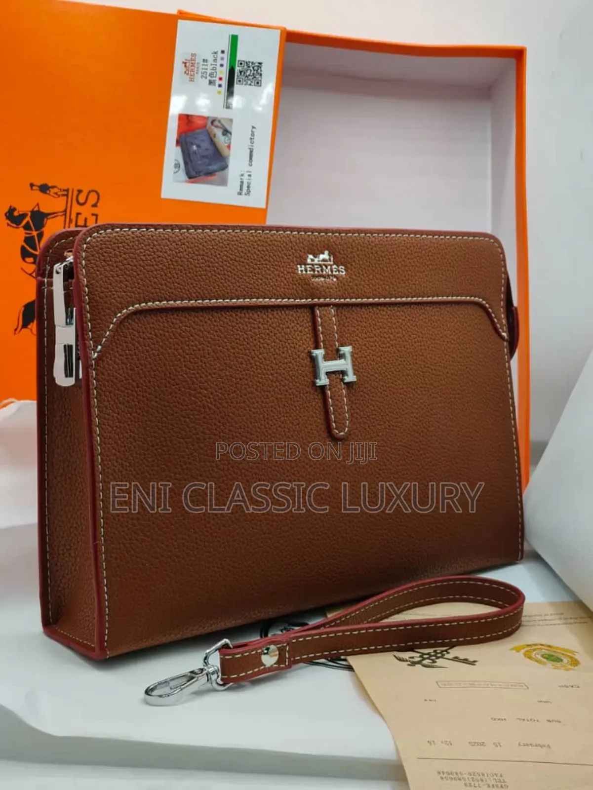 Super High Quality Luxury Men's Handbags Hermes Well Branded Package