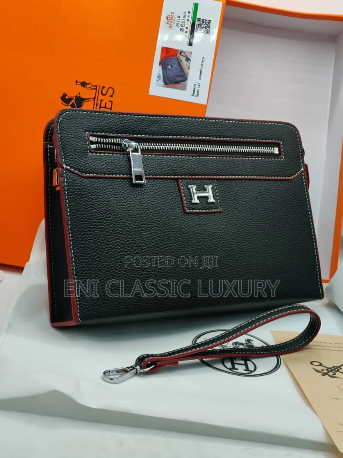 Super High Quality Luxury Men's Handbags Hermes Well Branded Package