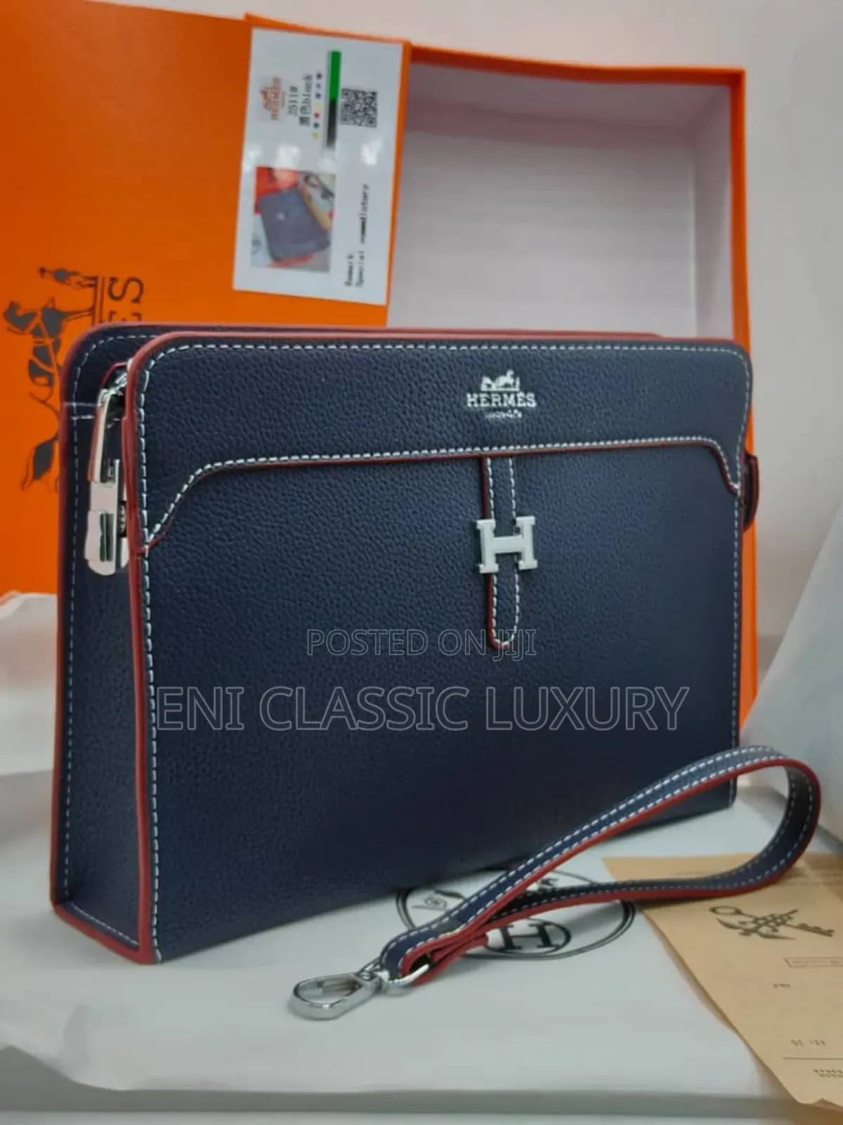 Super High Quality Luxury Men's Handbags Hermes Well Branded Package