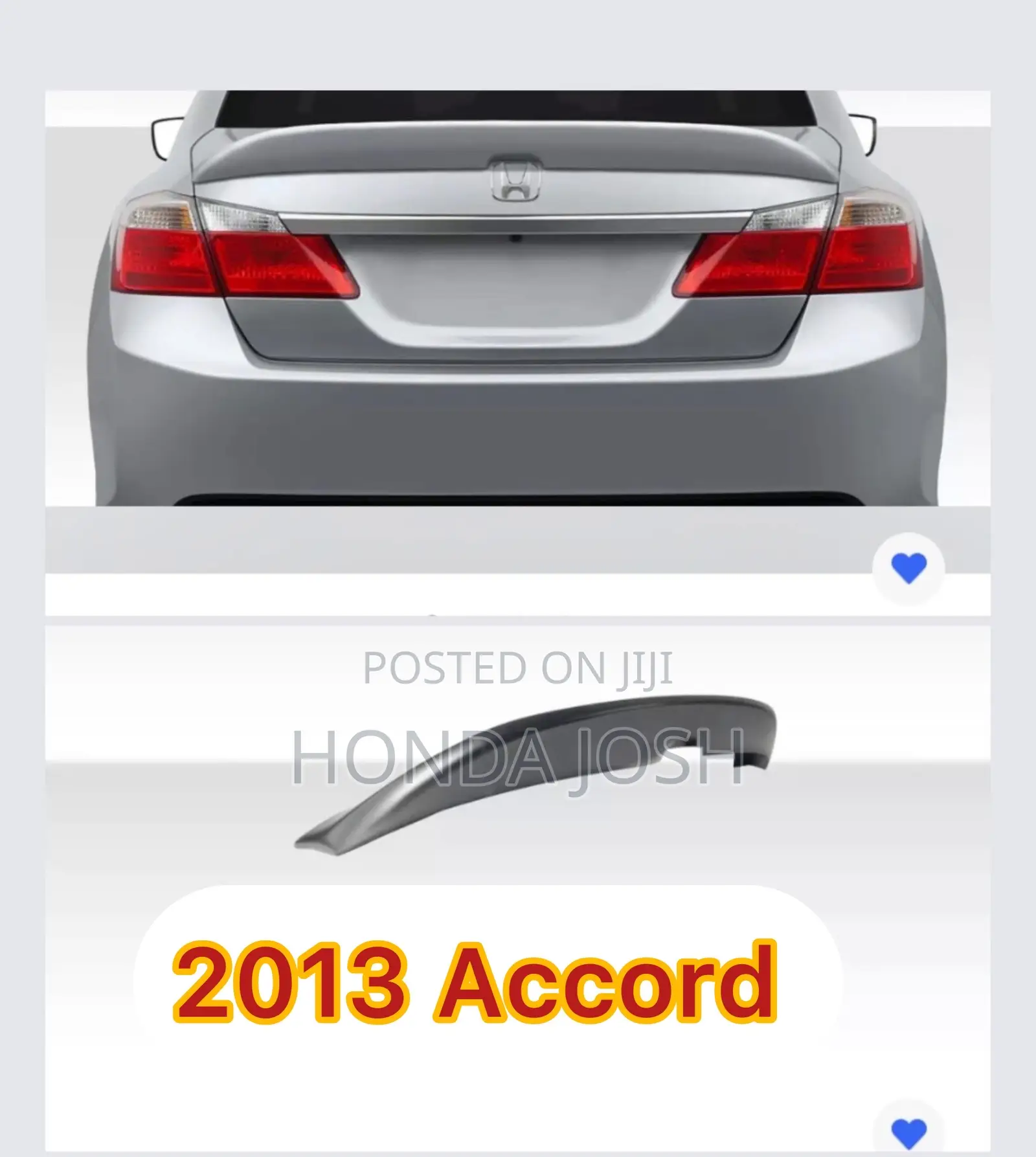Boot Spoiler 2013,2015,2016 Honda Accord
