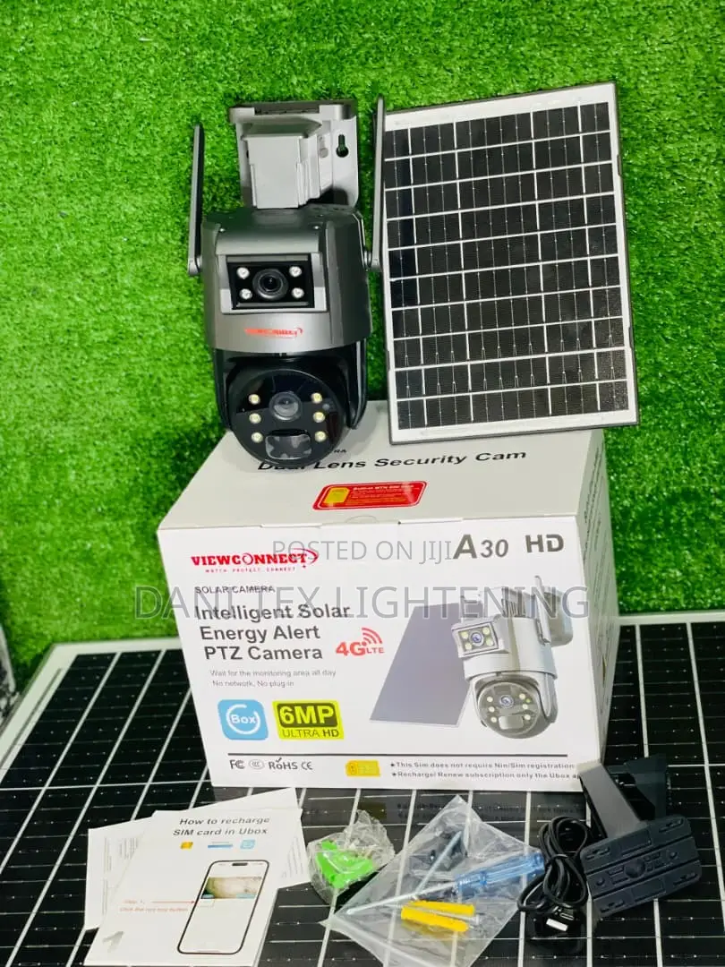 4g / Wifi Solar Camera Dual Lenses Outdoor 8mp Low Power Battery