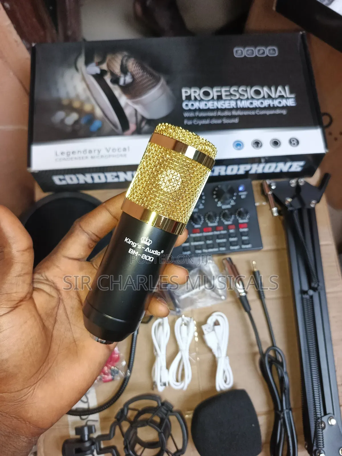 High Quality King's-Audio Bm-800 Studio Microphone With V8 Sound Card