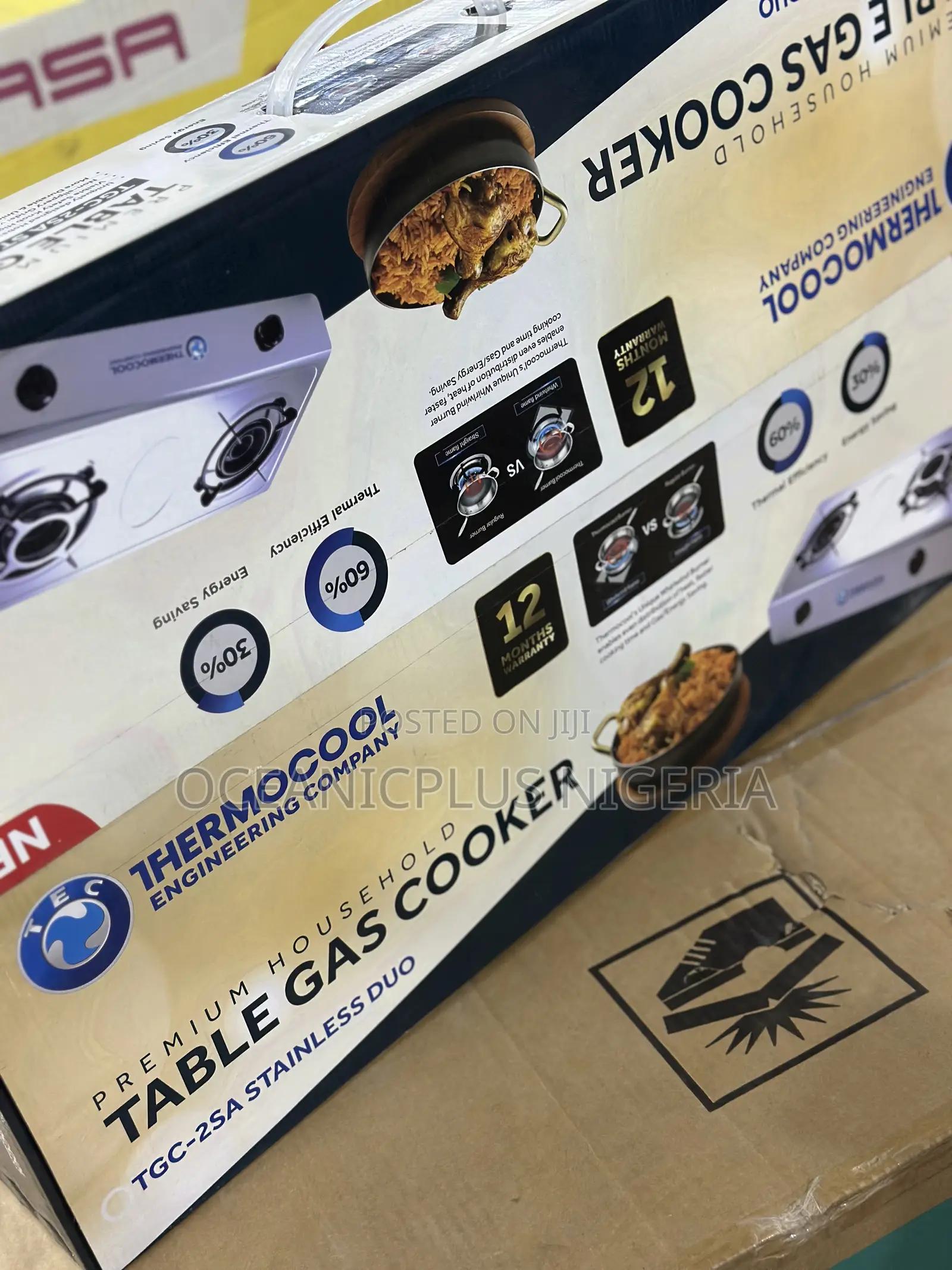 Prefect Fit Thermocool Table Top Gas Cooker Duo | 2hob (Tgc-2sa