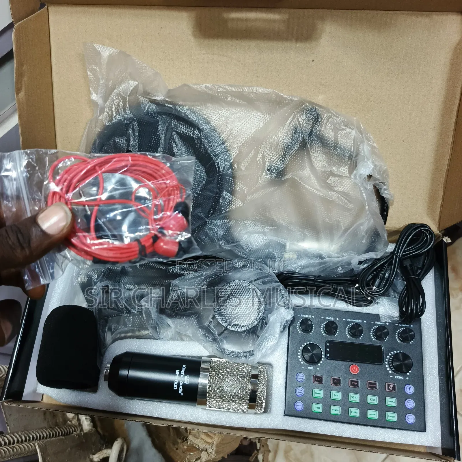 High Quality King's-Audio Bm-800 Condenser Mic With V8s Sound Card