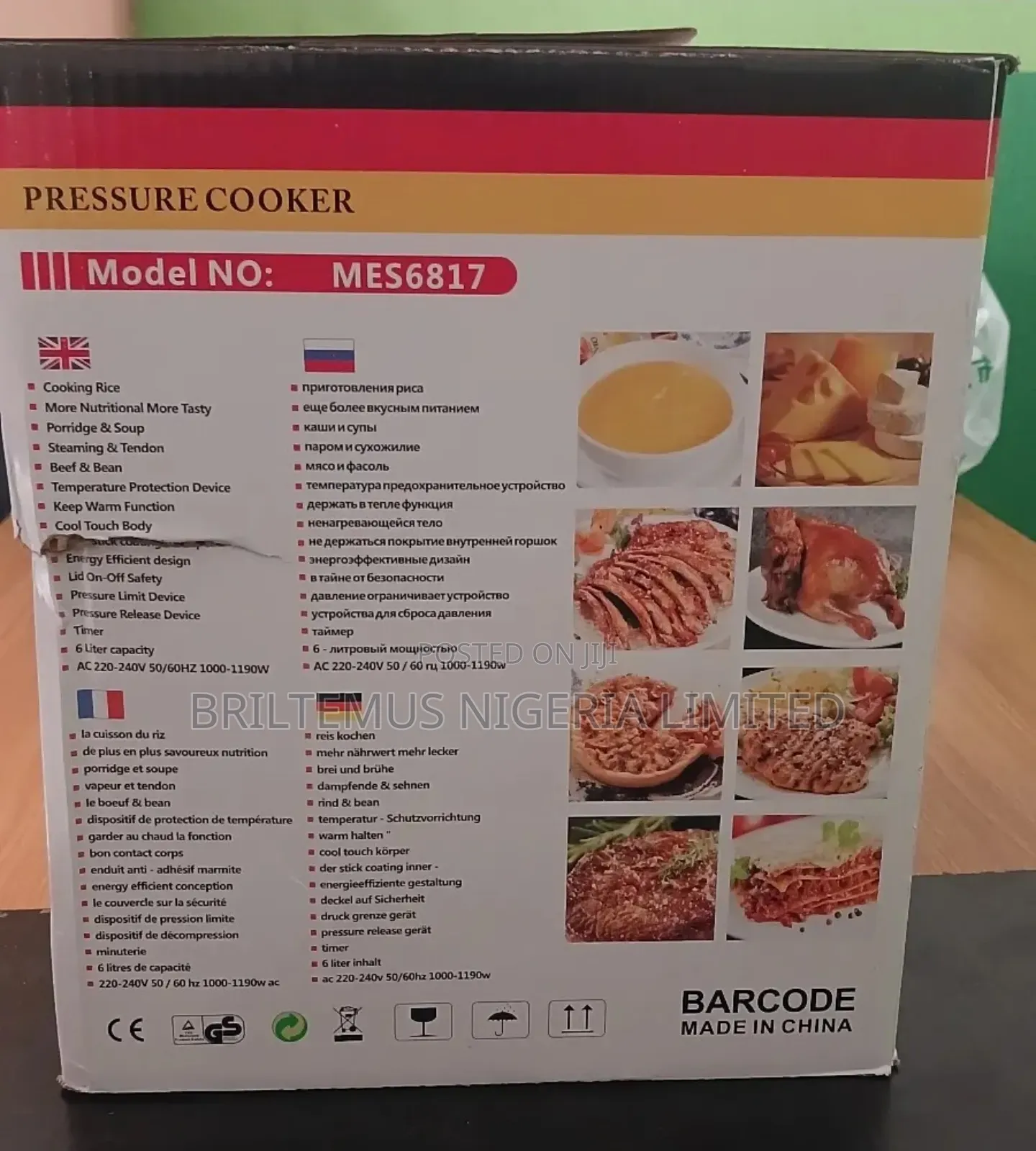 Pressure Cooker 10in1 6.0l 1050w