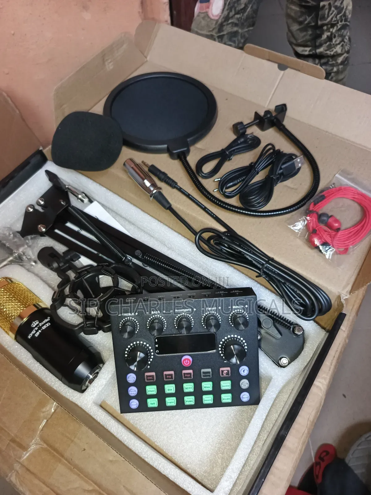 High Quality King's-Audio Bm-800 Condenser Mic With V8s Sound Card